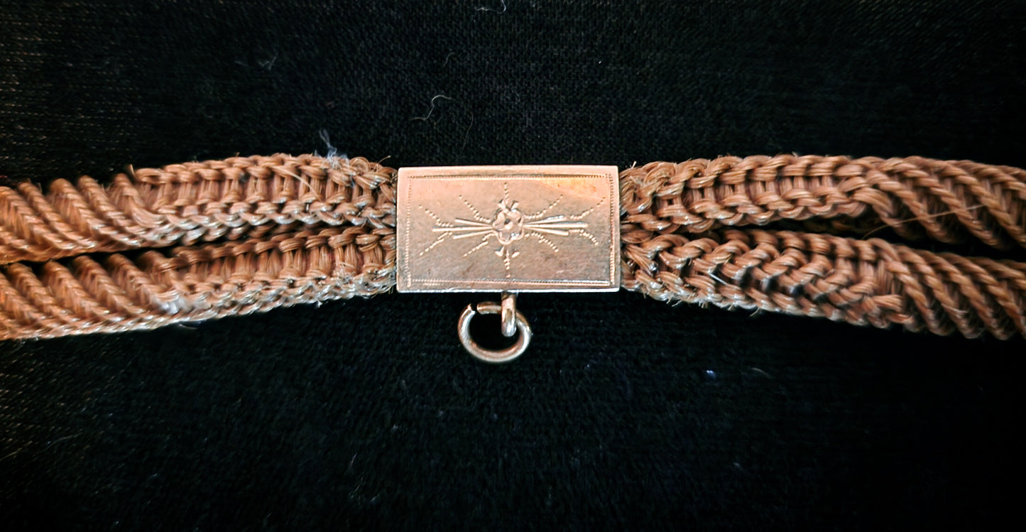 Antique Victorian Mourning Hair Watch Chain