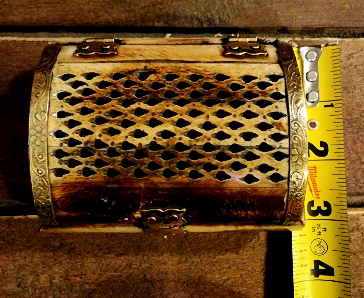 Authentic Bone and Brass Trinket Box