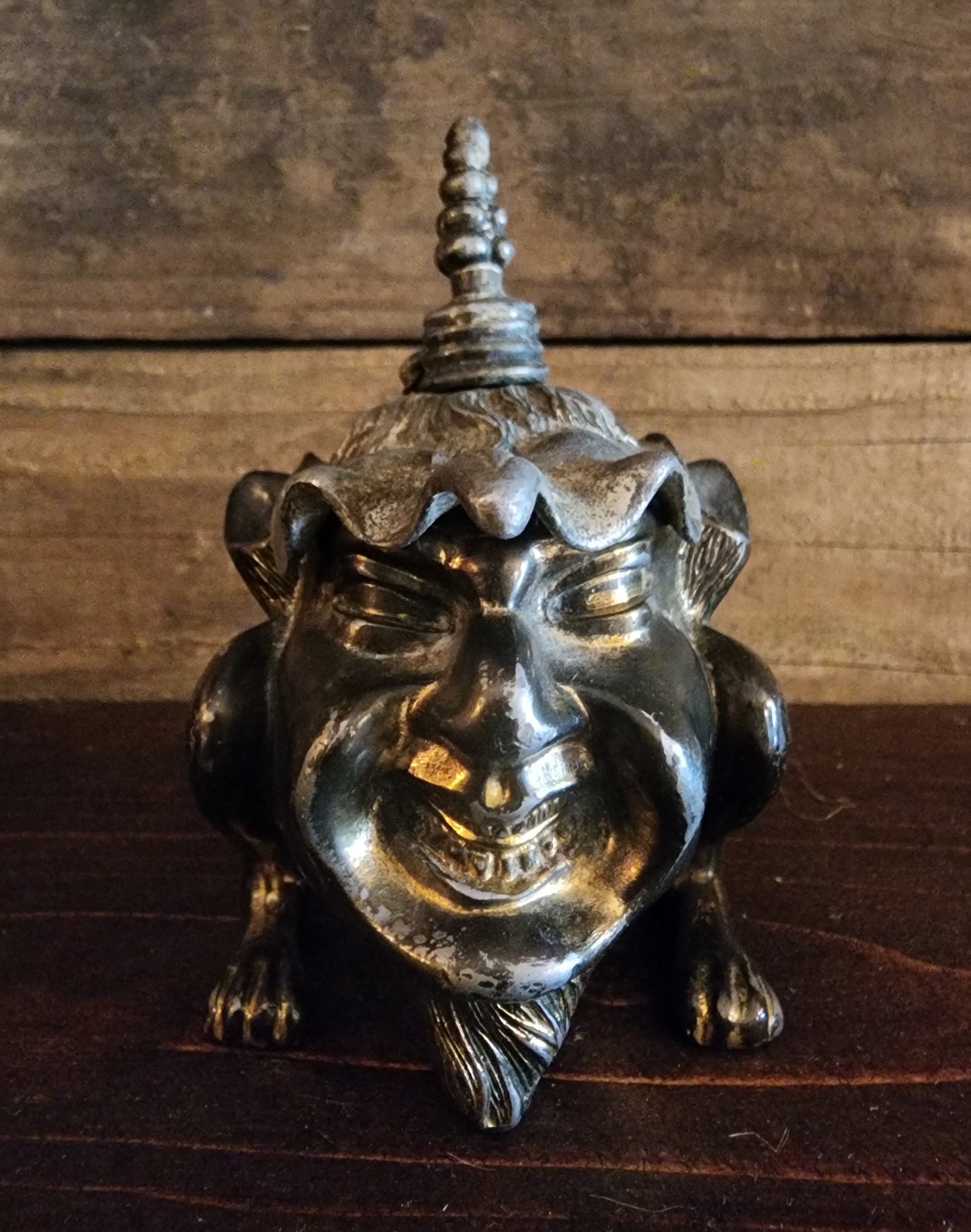 Antique Devil Lighter/Incense Burner with Snuff Cap
