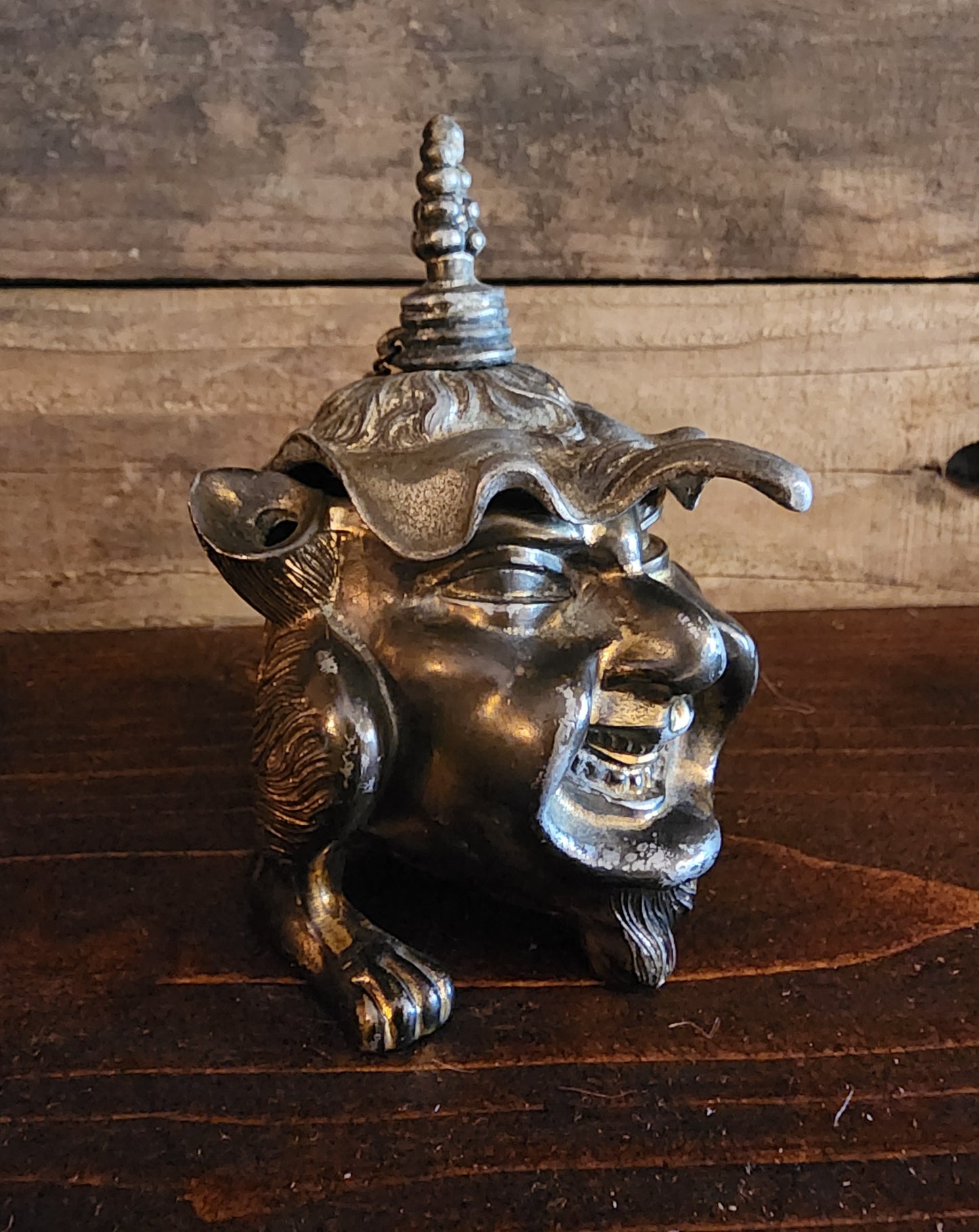 Antique Devil Lighter/Incense Burner with Snuff Cap