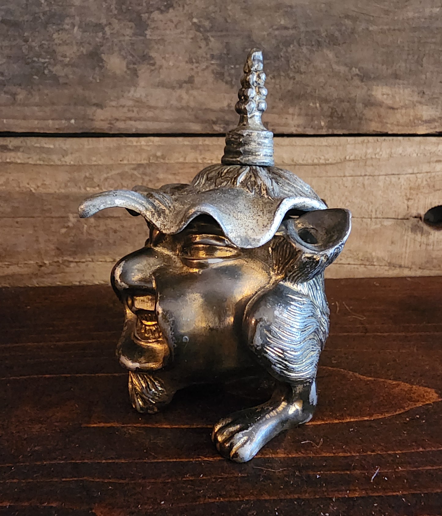 Antique Devil Lighter/Incense Burner with Snuff Cap