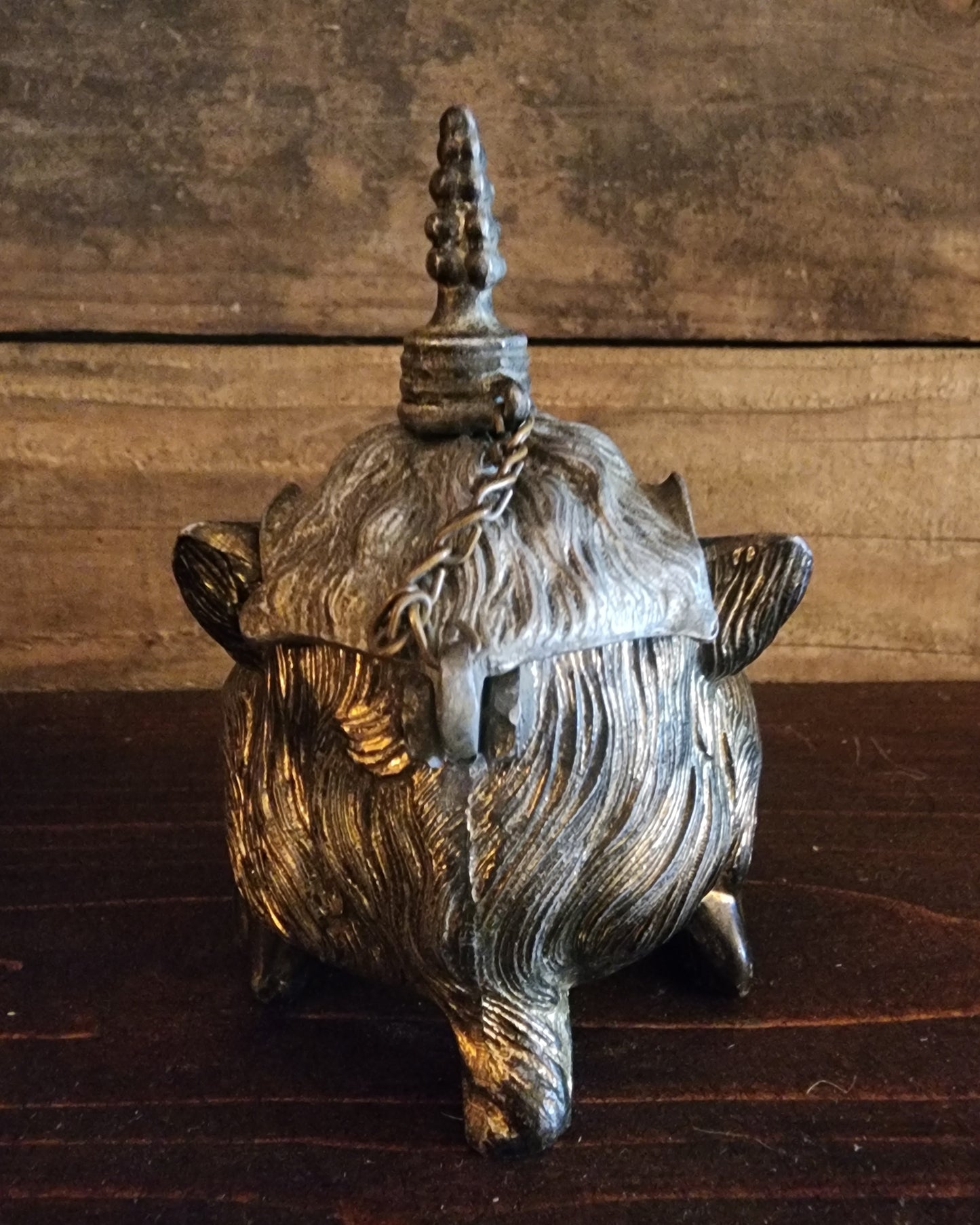 Antique Devil Lighter/Incense Burner with Snuff Cap