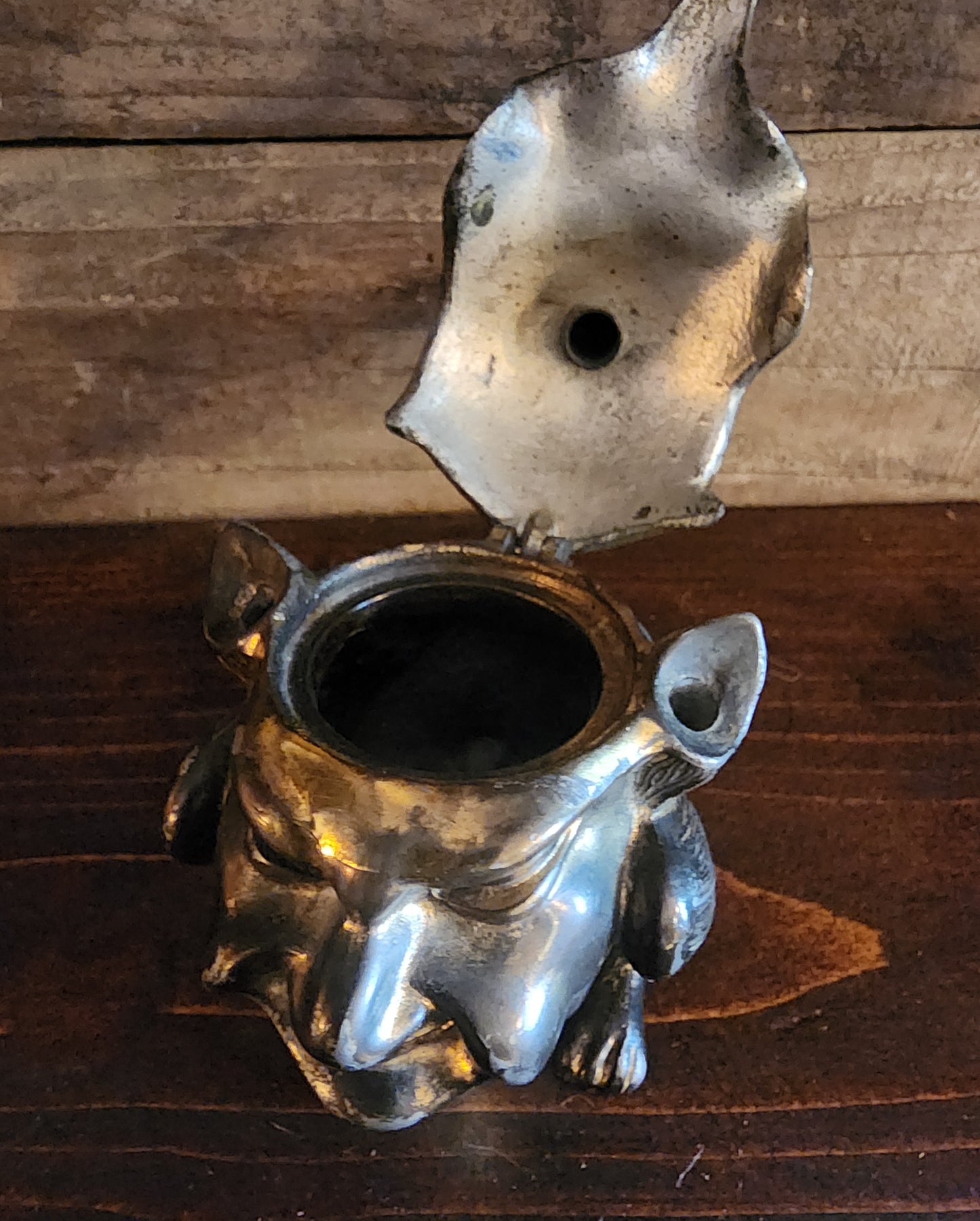 Antique Devil Lighter/Incense Burner with Snuff Cap