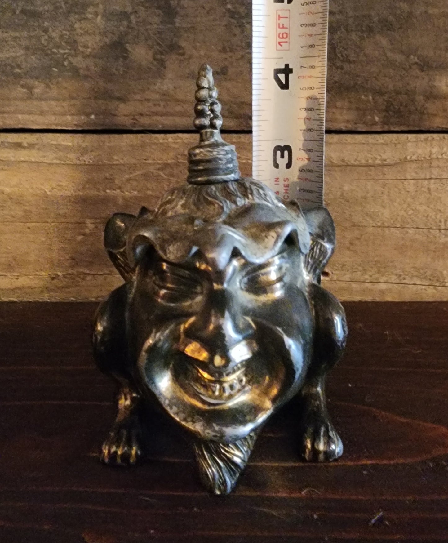 Antique Devil Lighter/Incense Burner with Snuff Cap