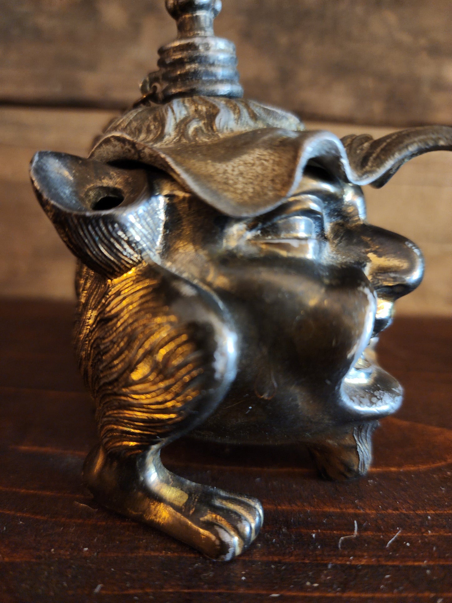 Antique Devil Lighter/Incense Burner with Snuff Cap