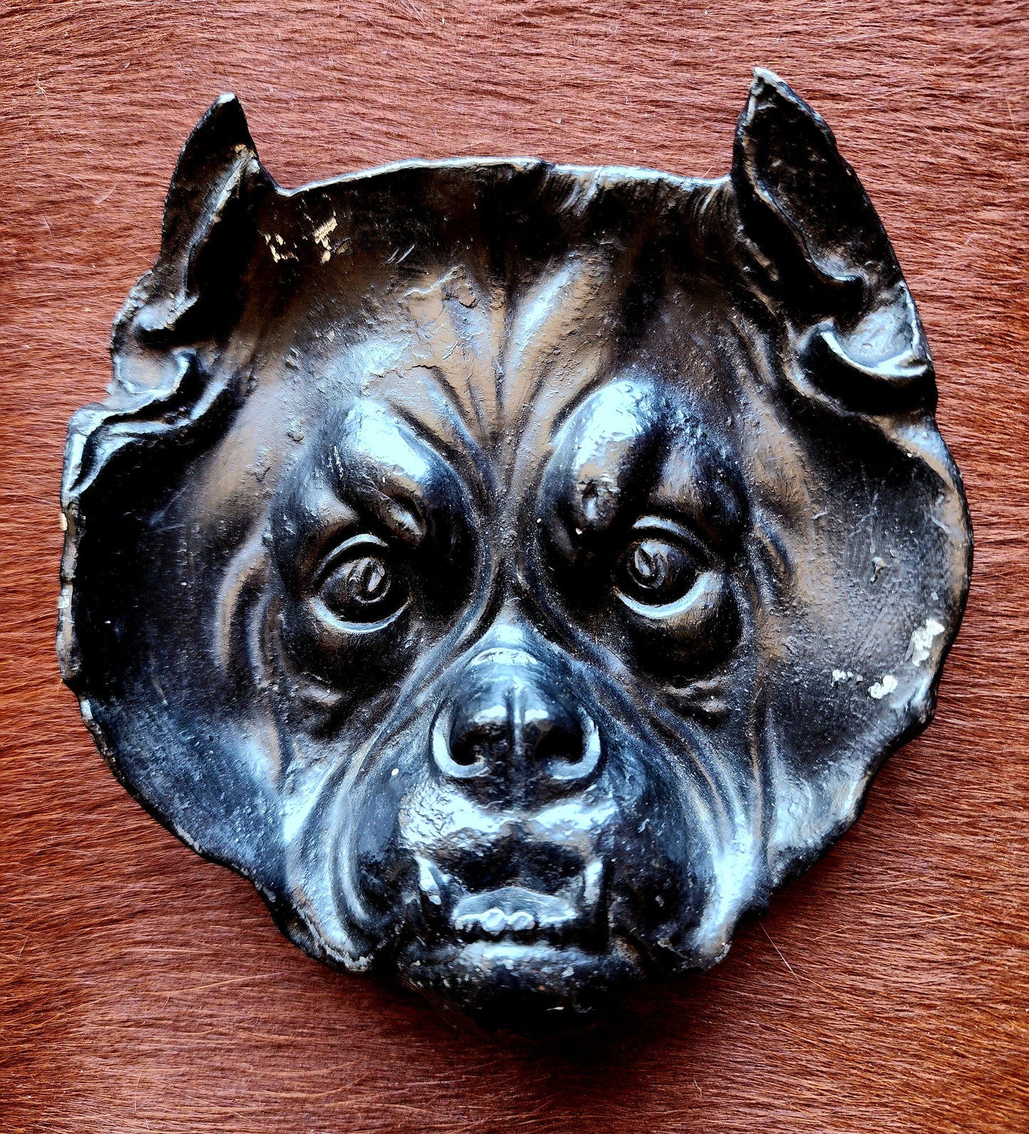 Vintage Cast Iron Bulldog Tray