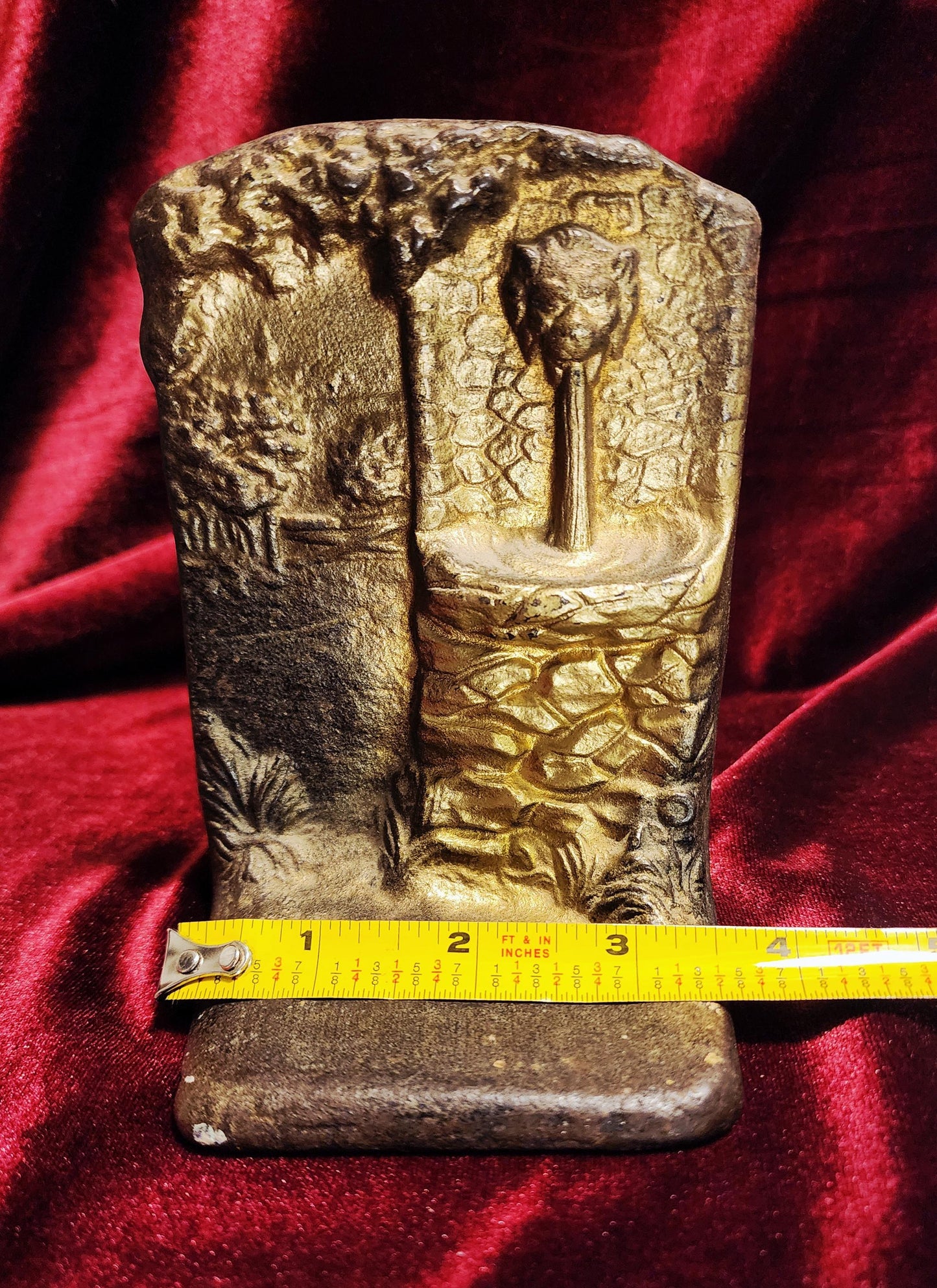 1920's Lion Head Fountain Book End