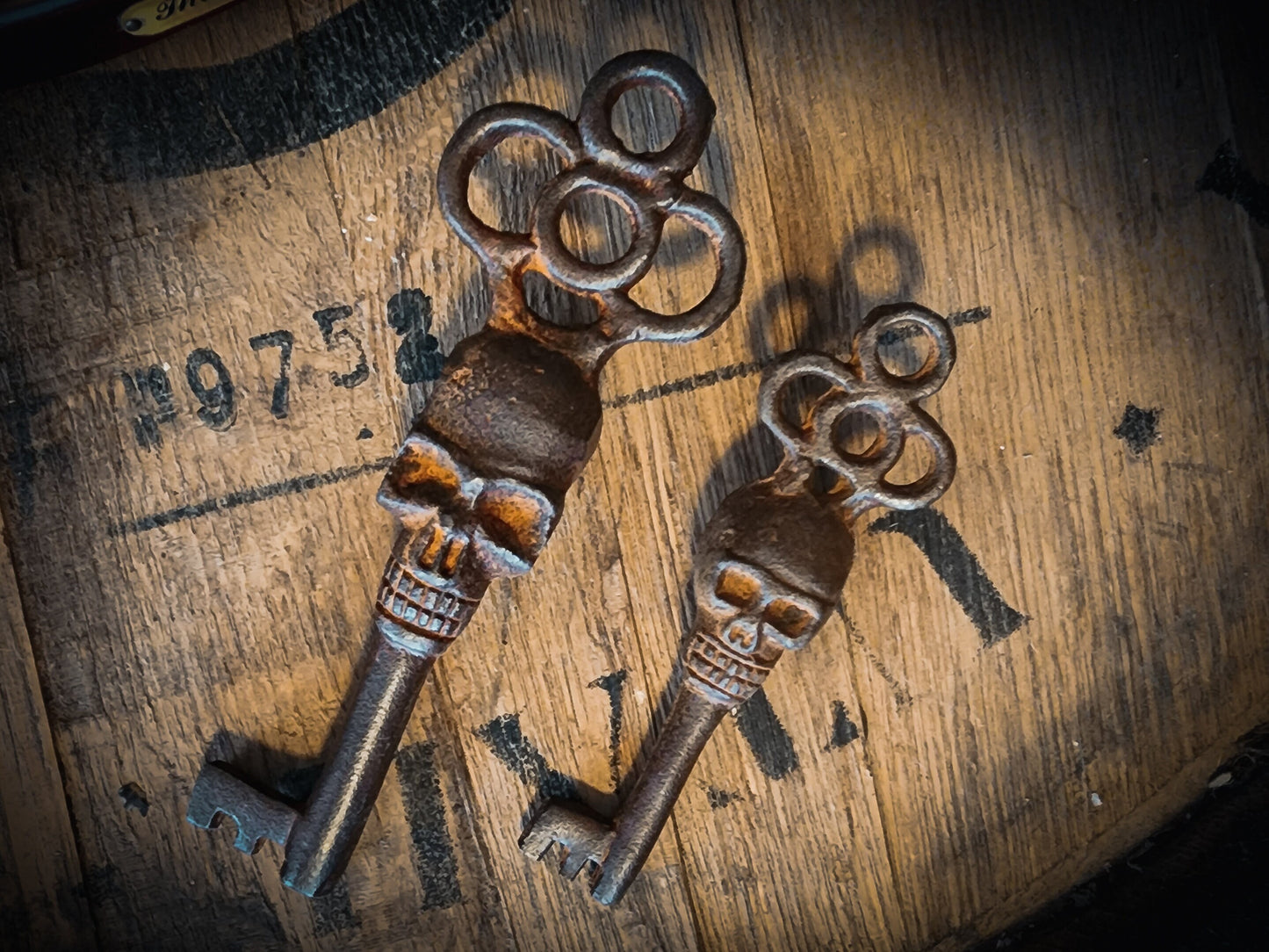 Pair of Cast Iron Skeleton Keys