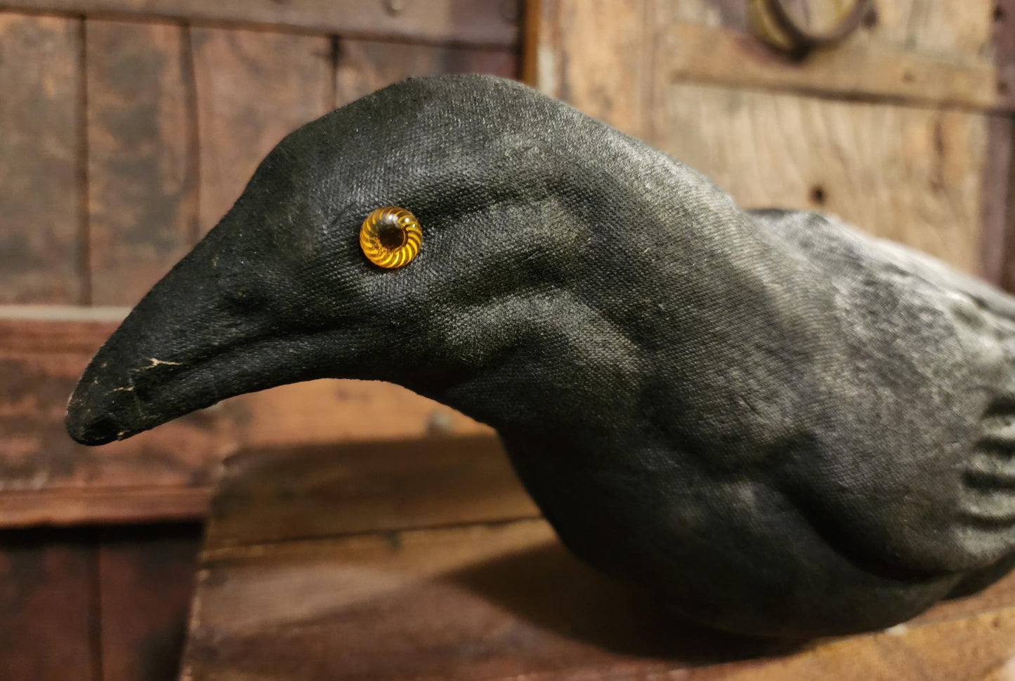 Vintage Paper Mache Black Crow