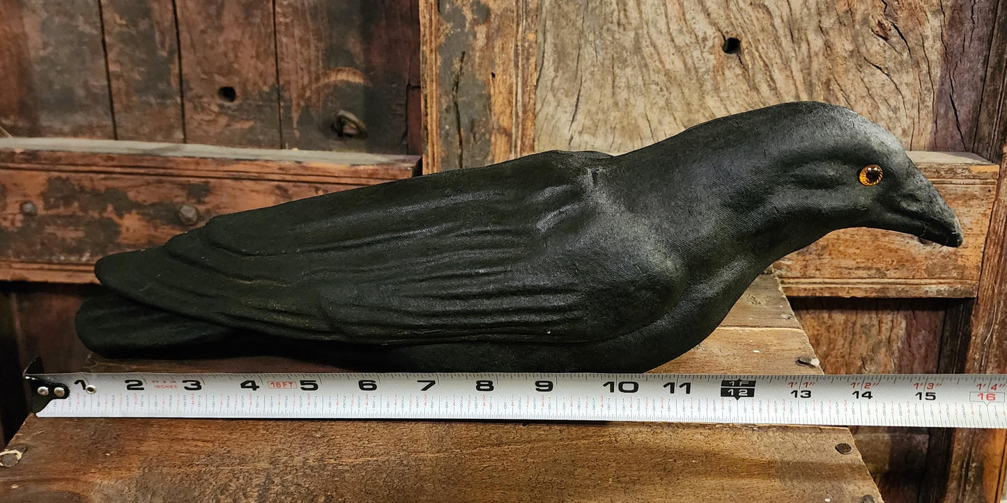 Vintage Paper Mache Black Crow