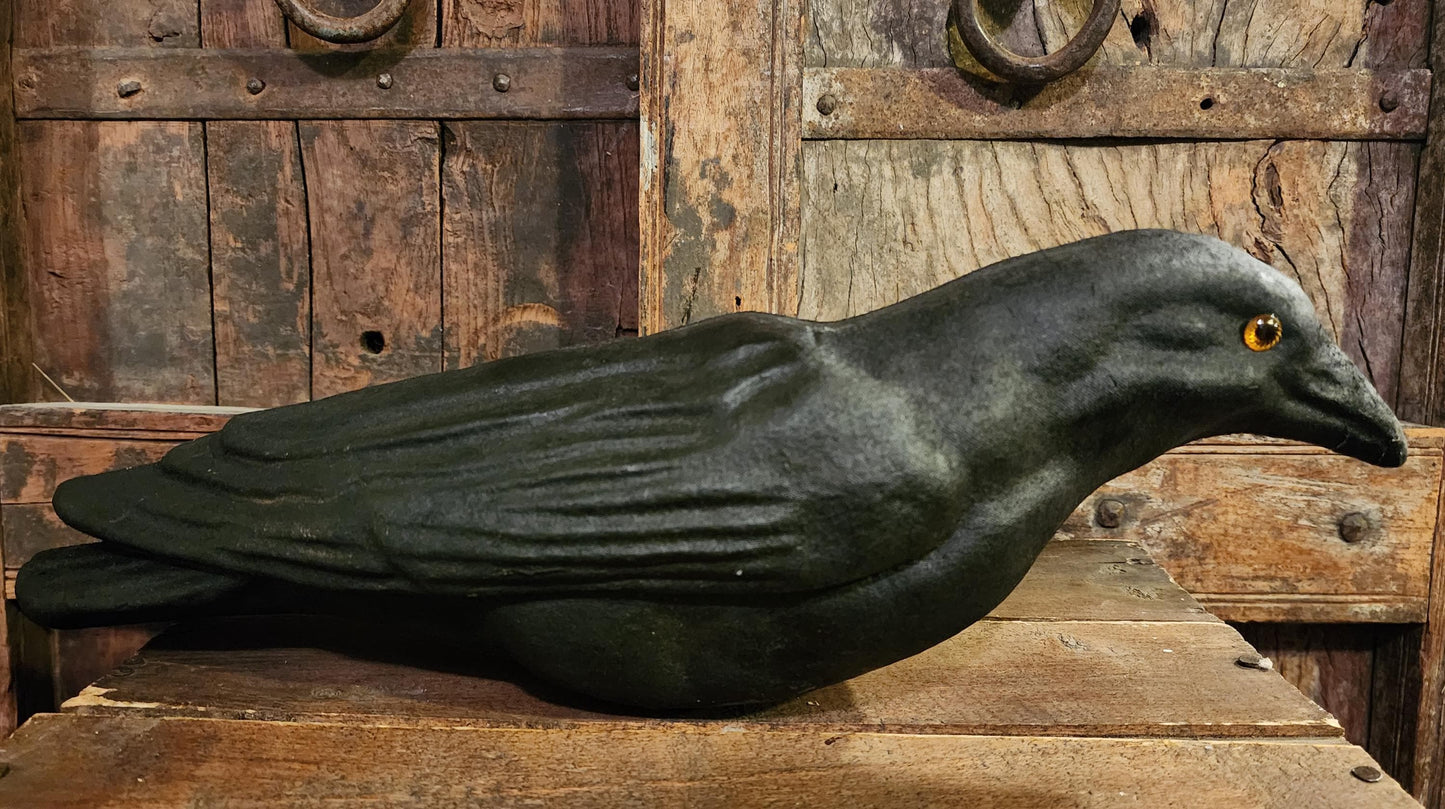 Vintage Paper Mache Black Crow