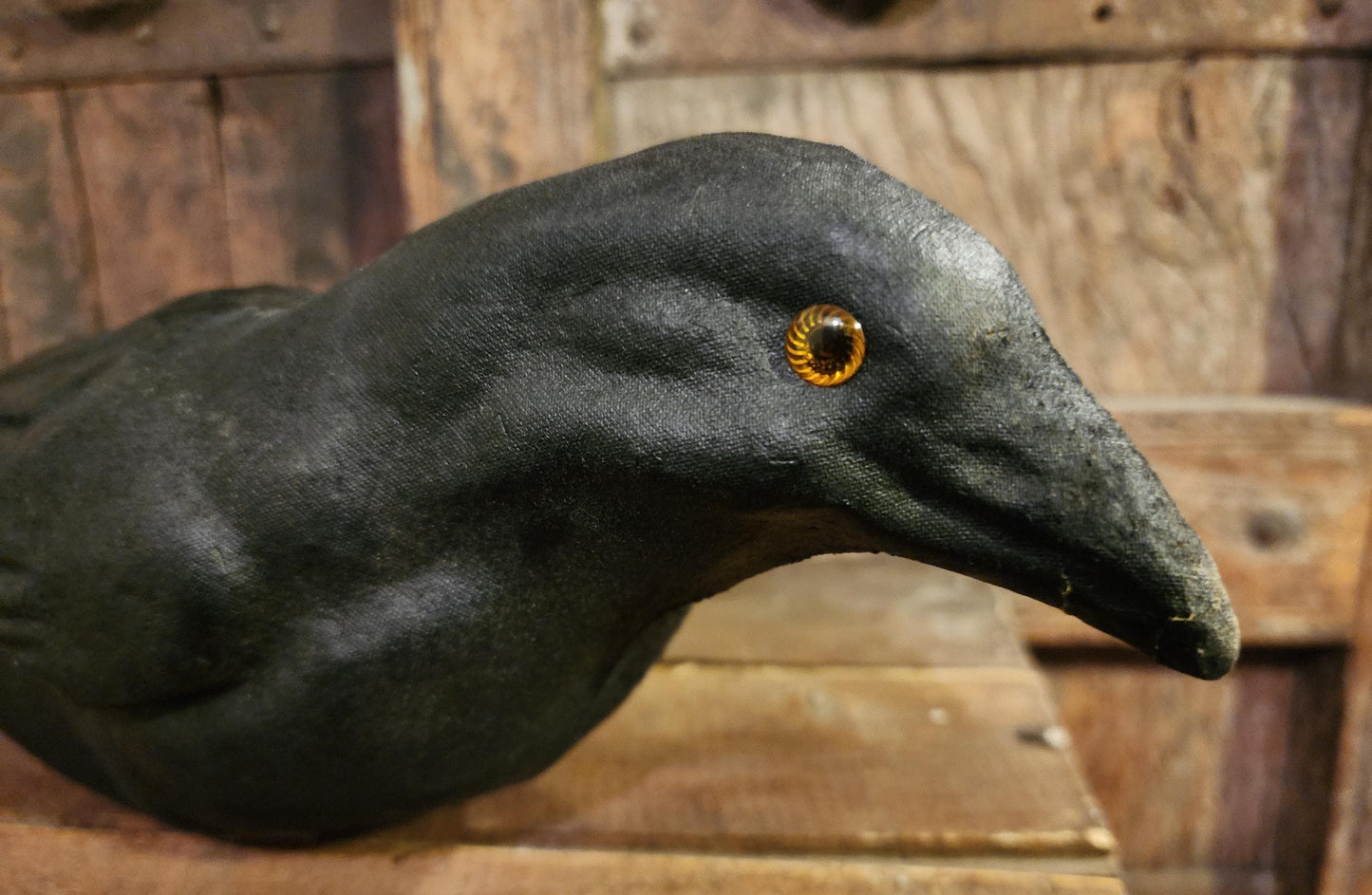 Vintage Paper Mache Black Crow