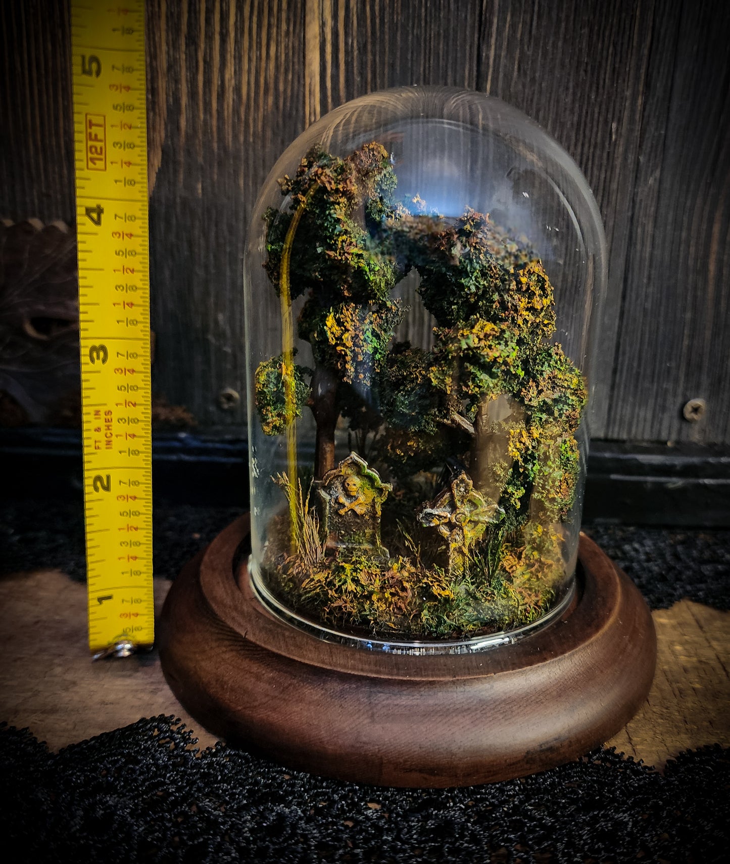Miniature Cemetery Glass Dome Display