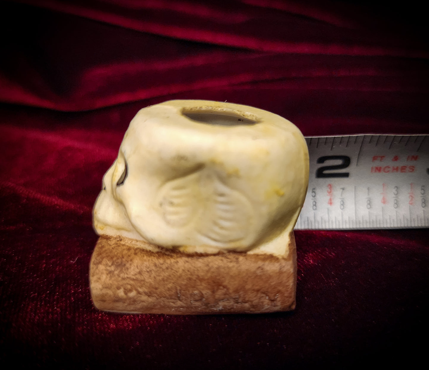 Vintage Memento Mori Matchstick/Toothpick Holder