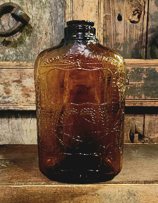 Antique Embossed Spiderweb Bottle