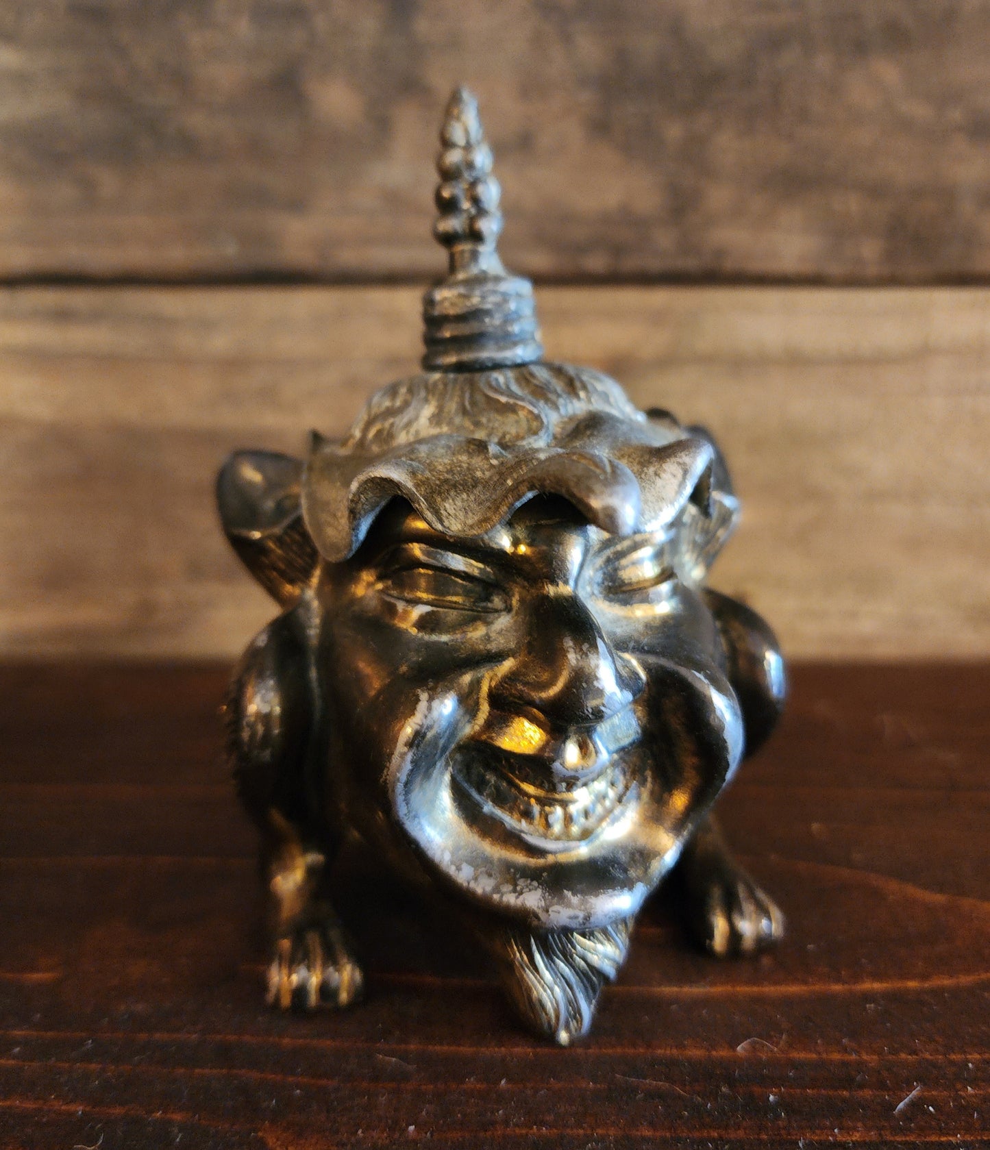 Antique Devil Lighter/Incense Burner with Snuff Cap