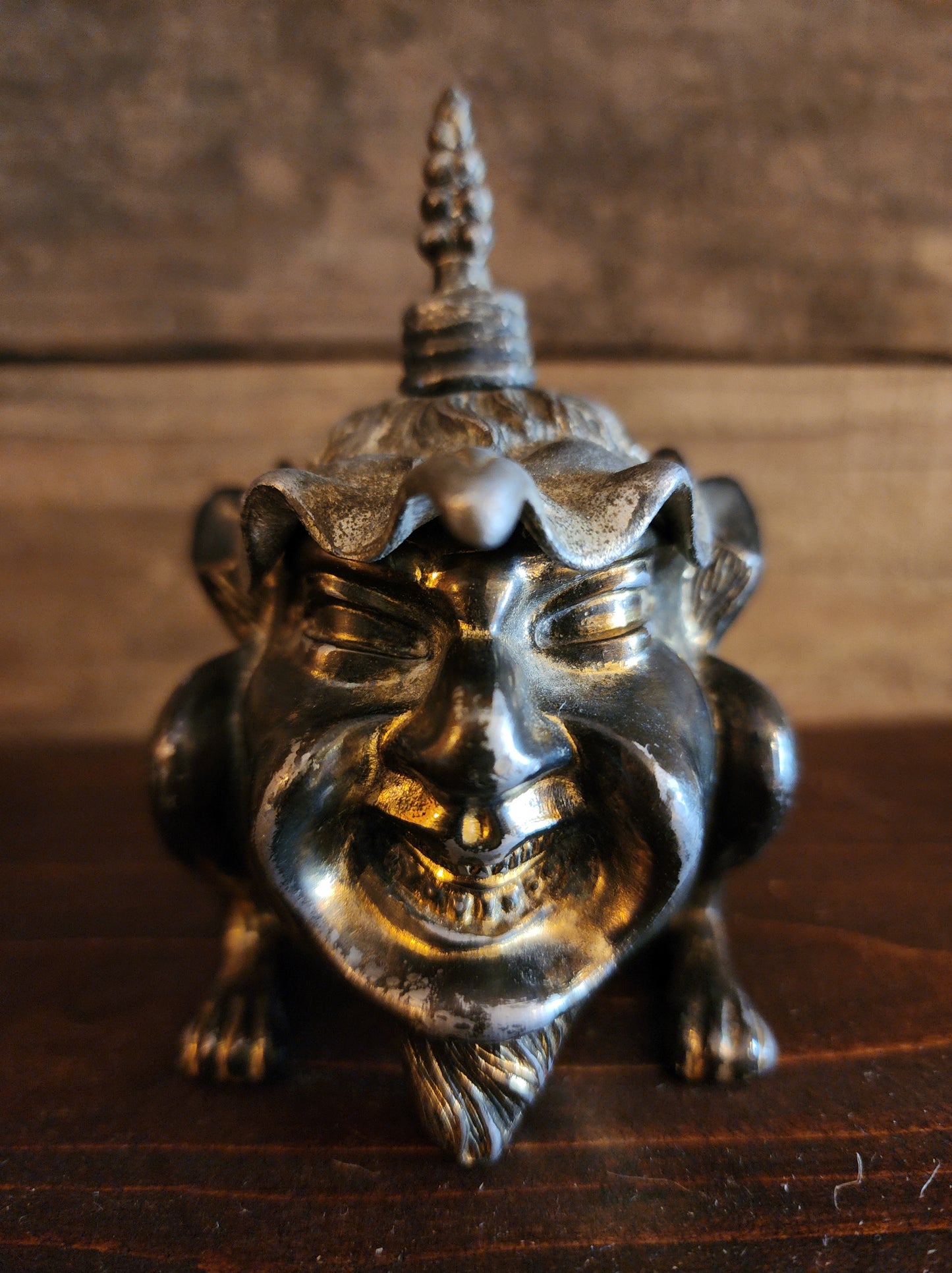 Antique Devil Lighter/Incense Burner with Snuff Cap