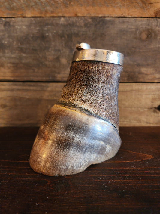 Vintage Taxidermy Zebra Hoof Ashtray