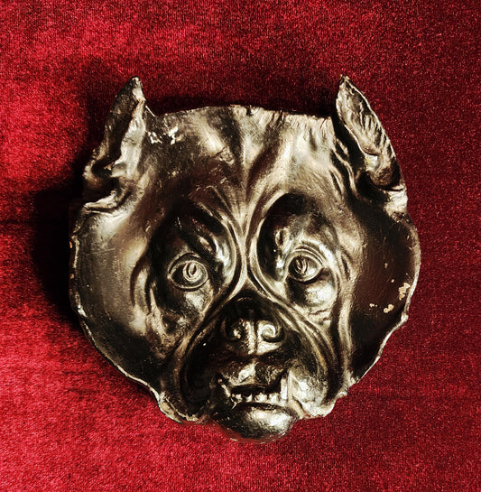 Vintage Cast Iron Bulldog Tray