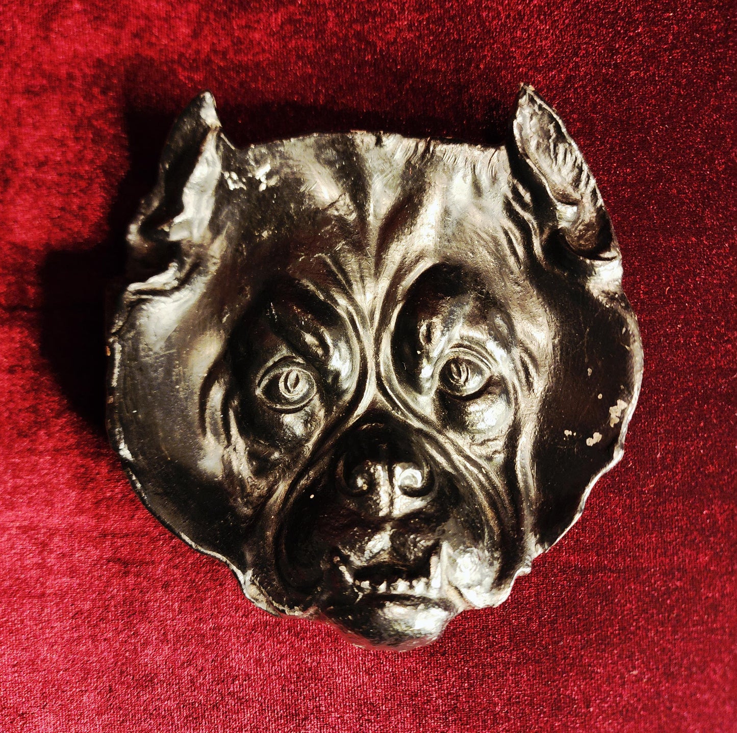 Vintage Cast Iron Bulldog Tray