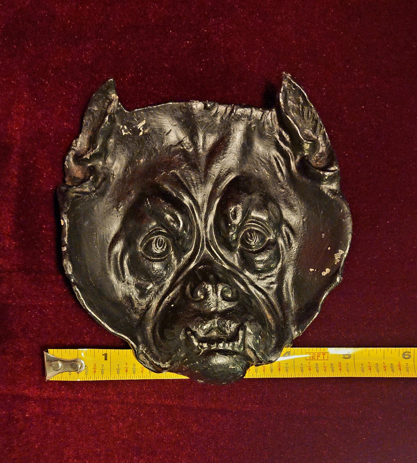 Vintage Cast Iron Bulldog Tray