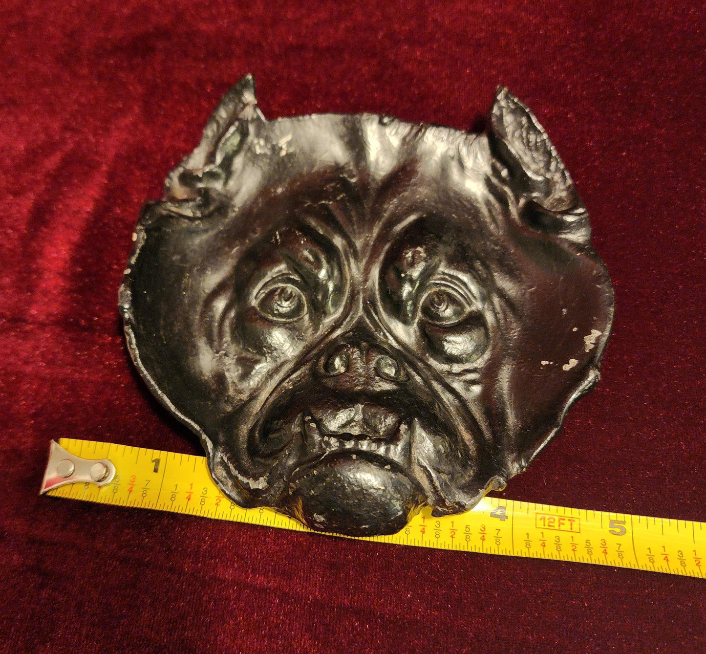 Vintage Cast Iron Bulldog Tray