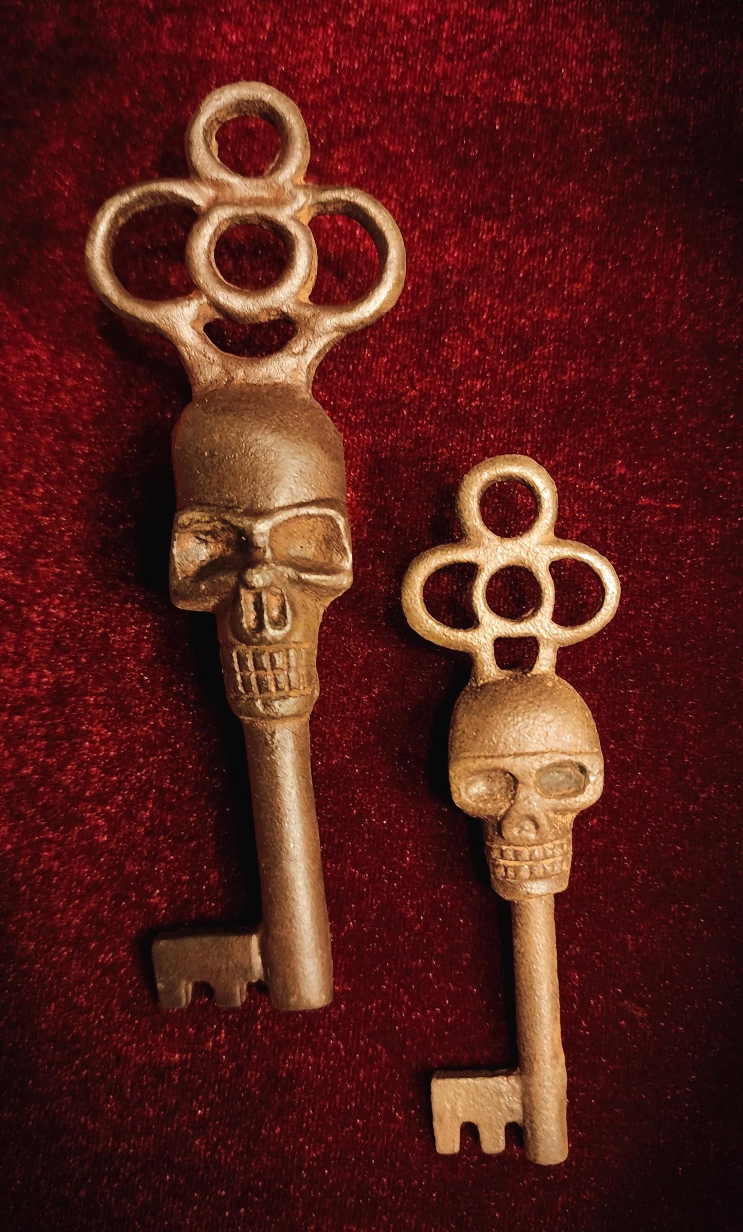 Pair of Cast Iron Skeleton Keys
