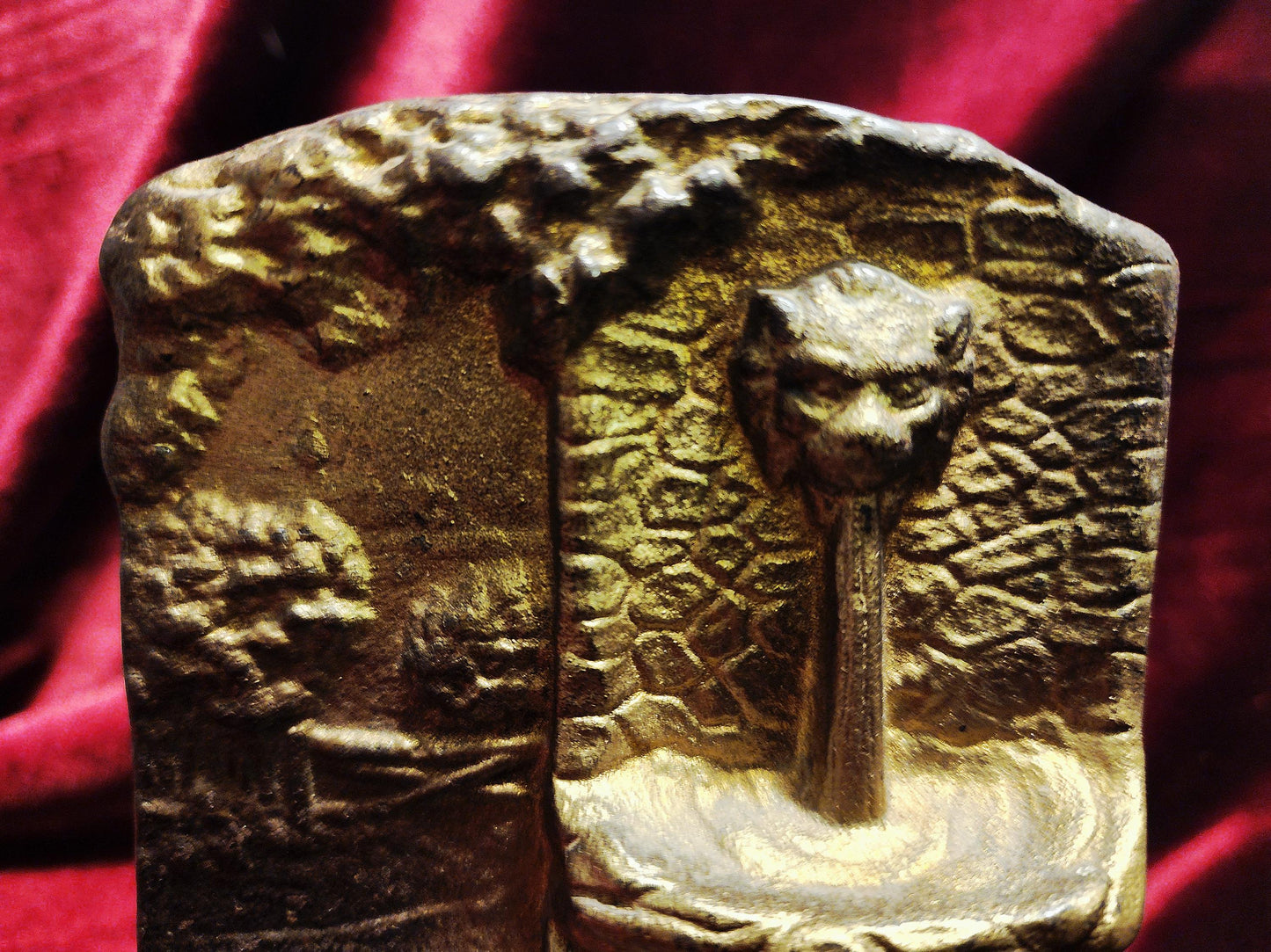 1920's Lion Head Fountain Book End