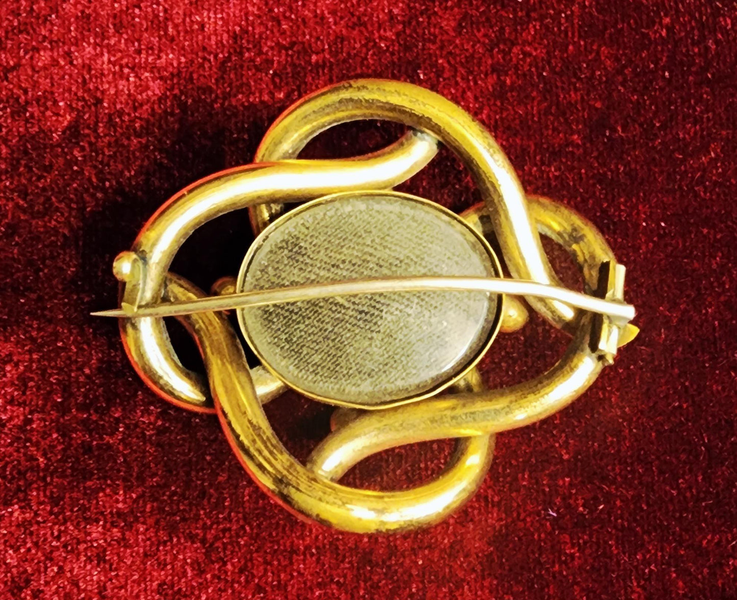 Antique Mourning Hair Brooch