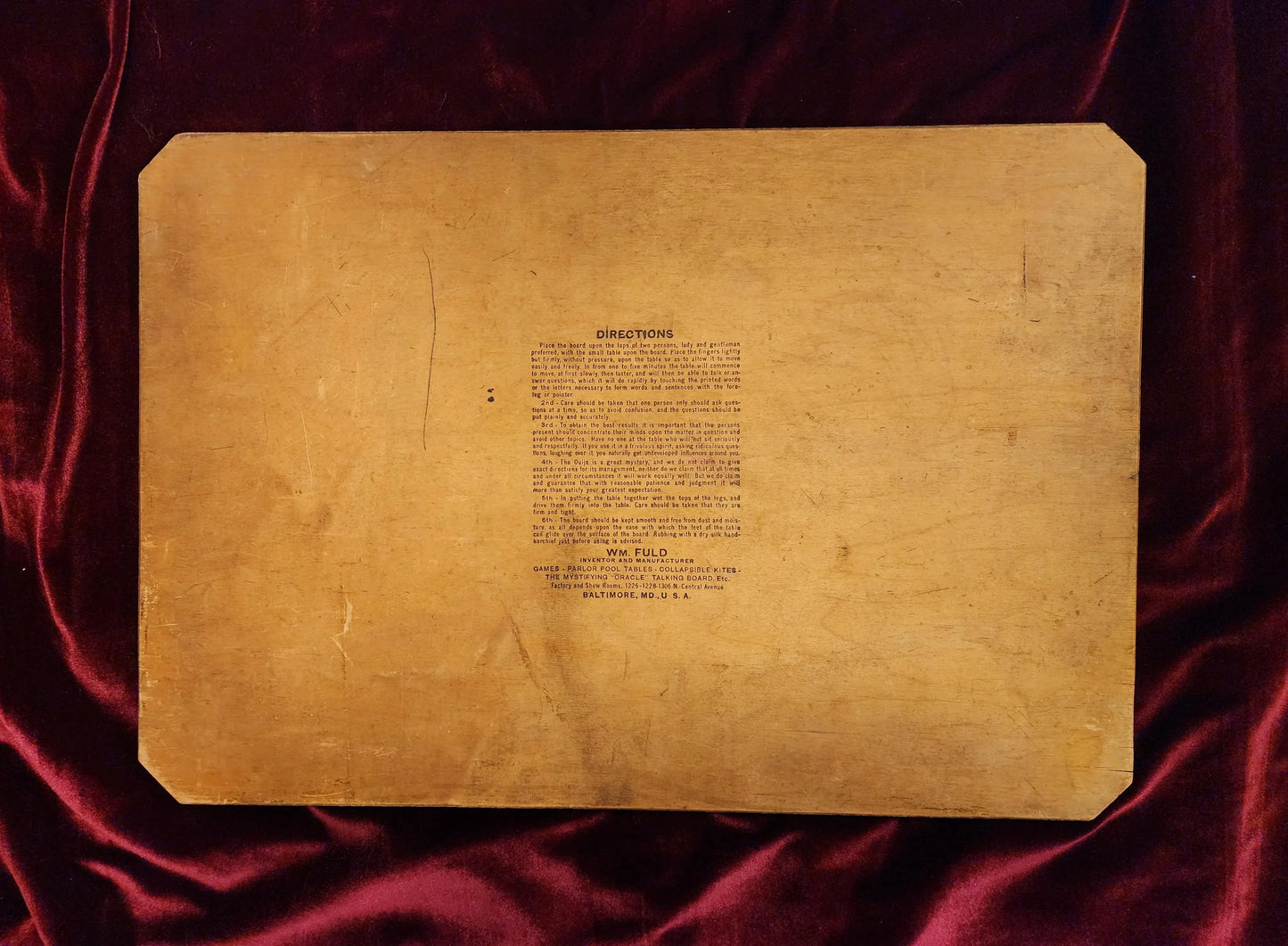 Antique 1910's-1920's William Fuld Ouija Board