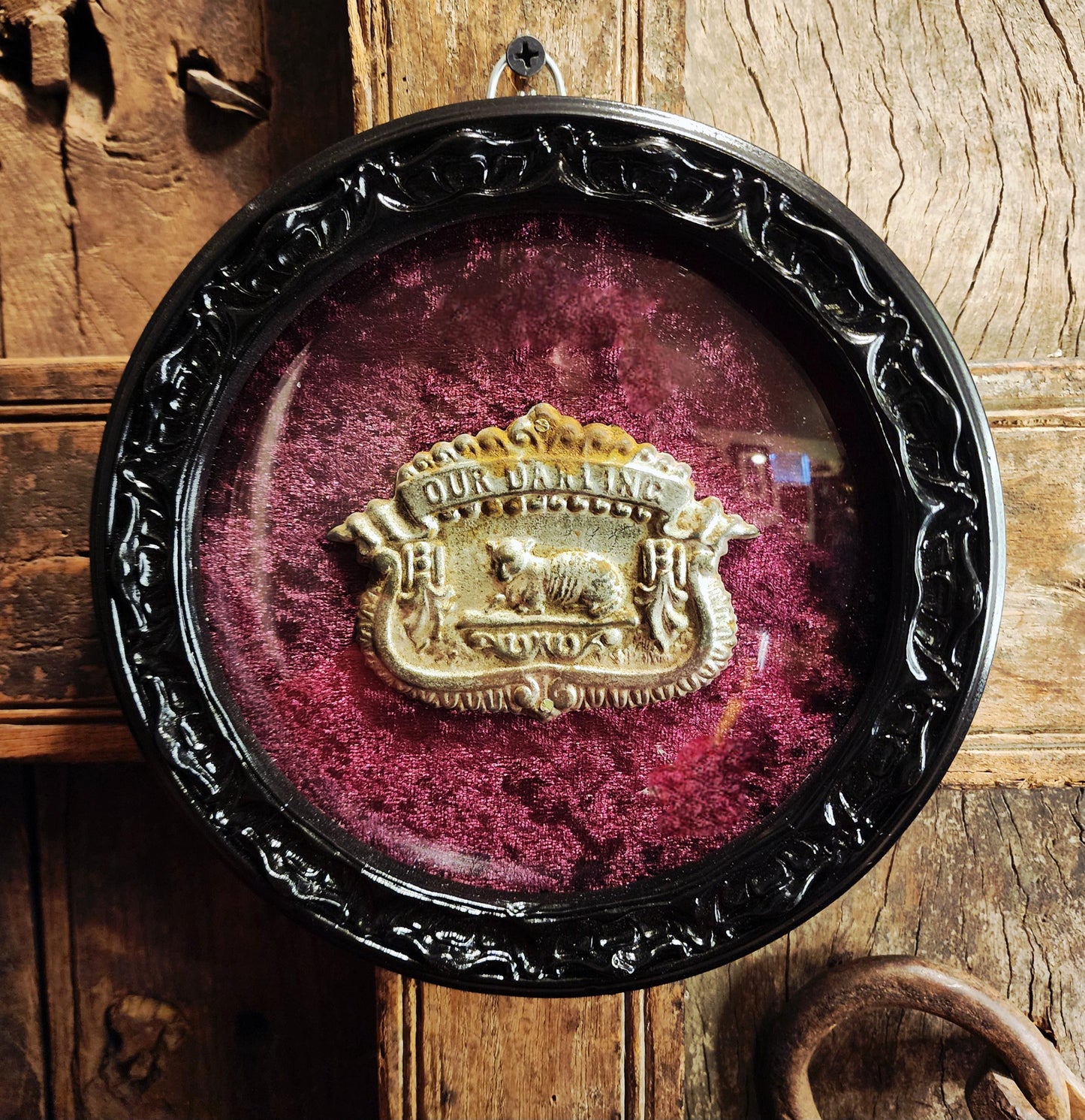 "Our Darling" Antique Casket Plaque