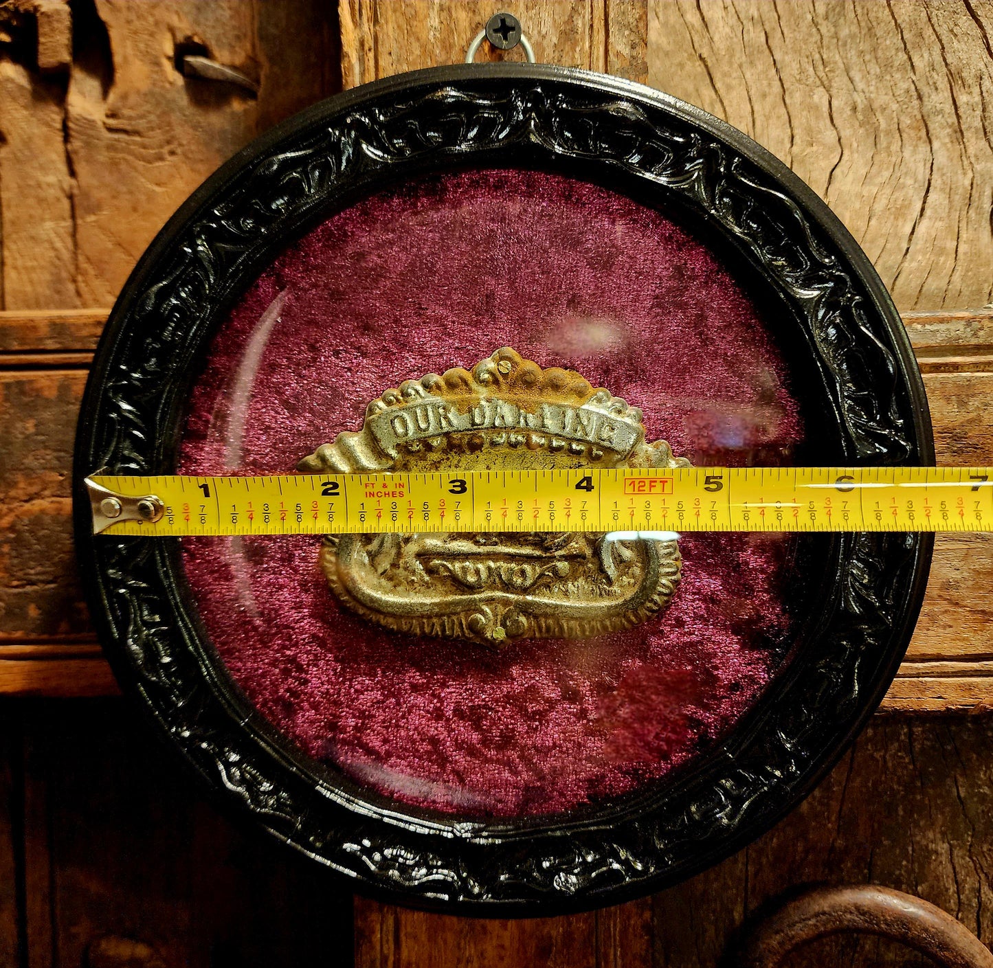 "Our Darling" Antique Casket Plaque