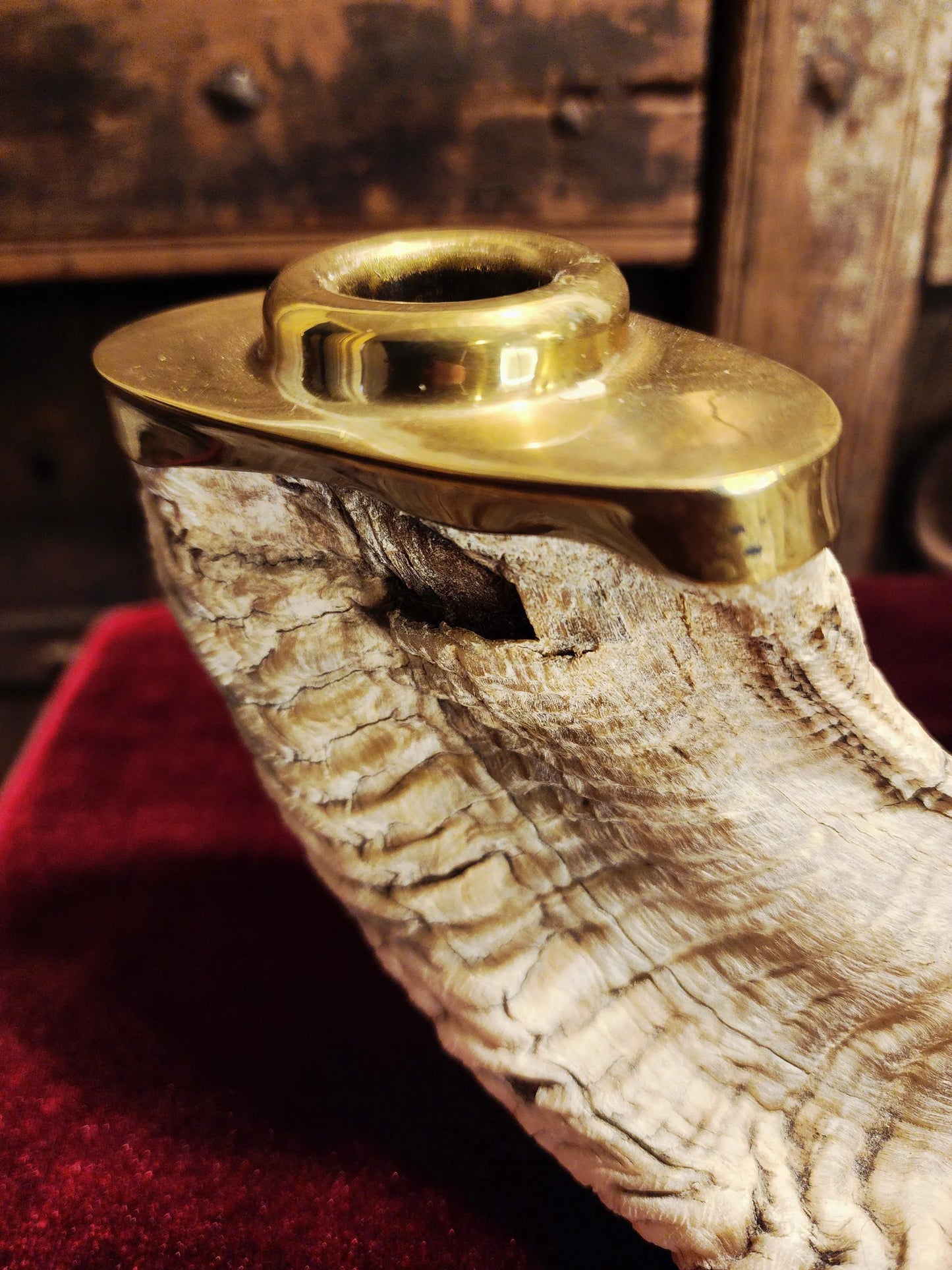Genuine Ram Horn Candle Holder