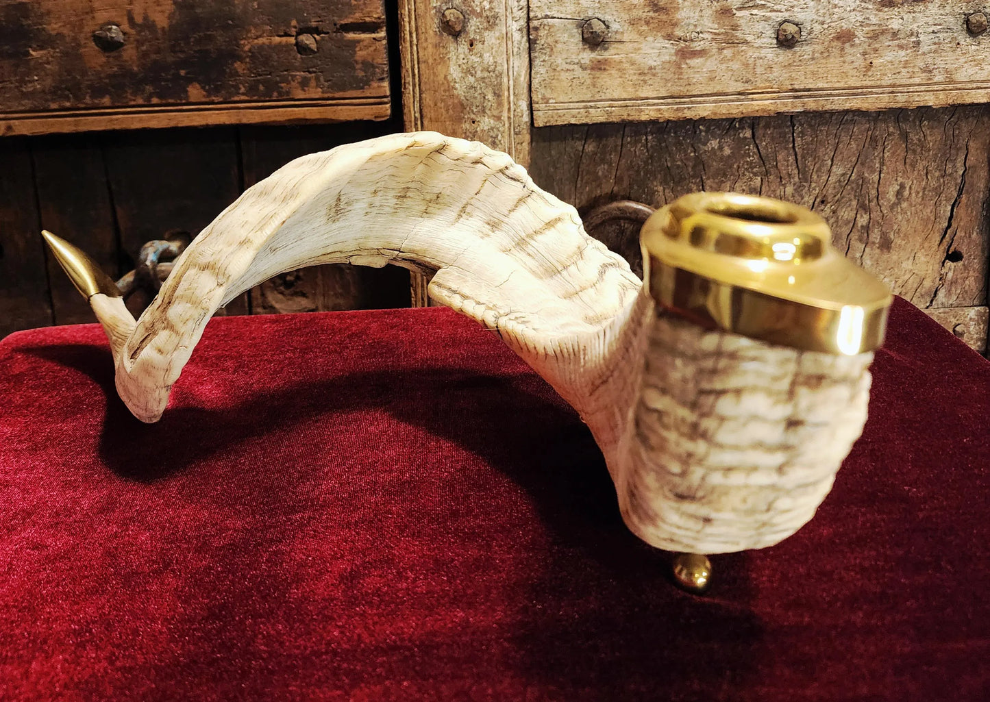 Genuine Ram Horn Candle Holder