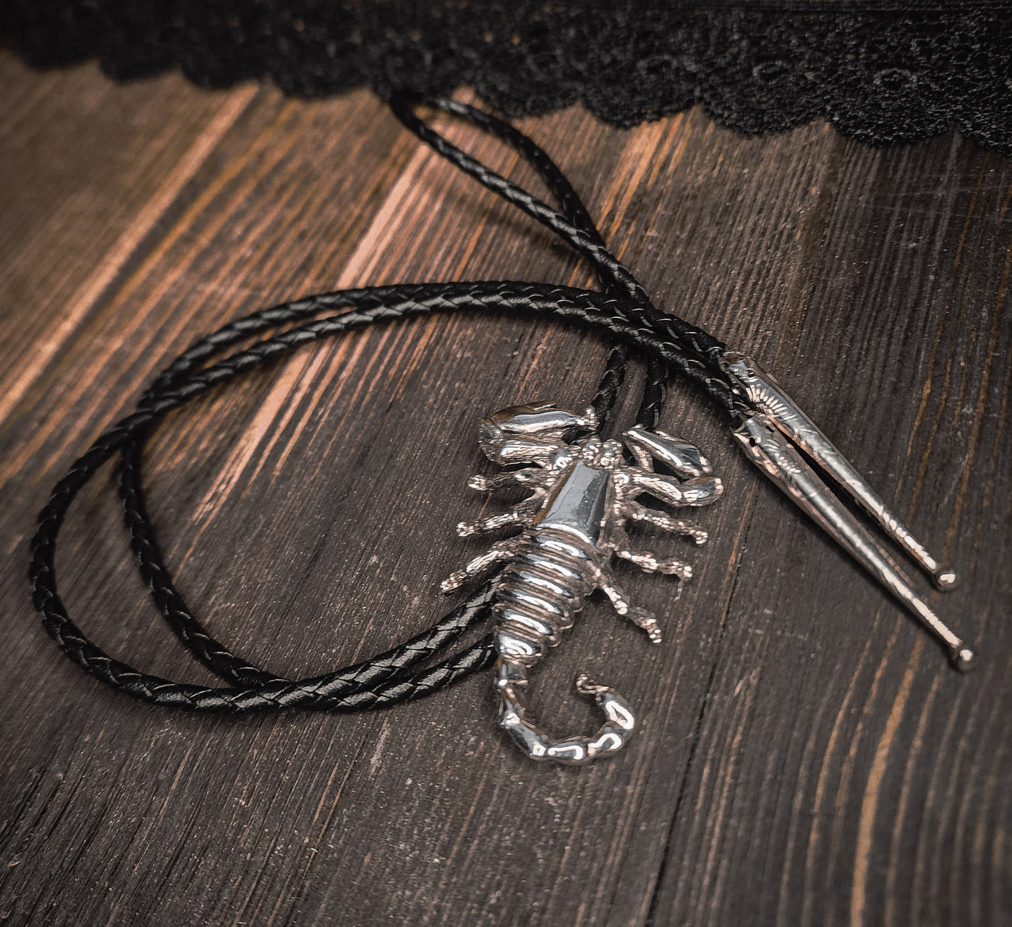 Vintage Southwestern Scorpion Bolo Tie