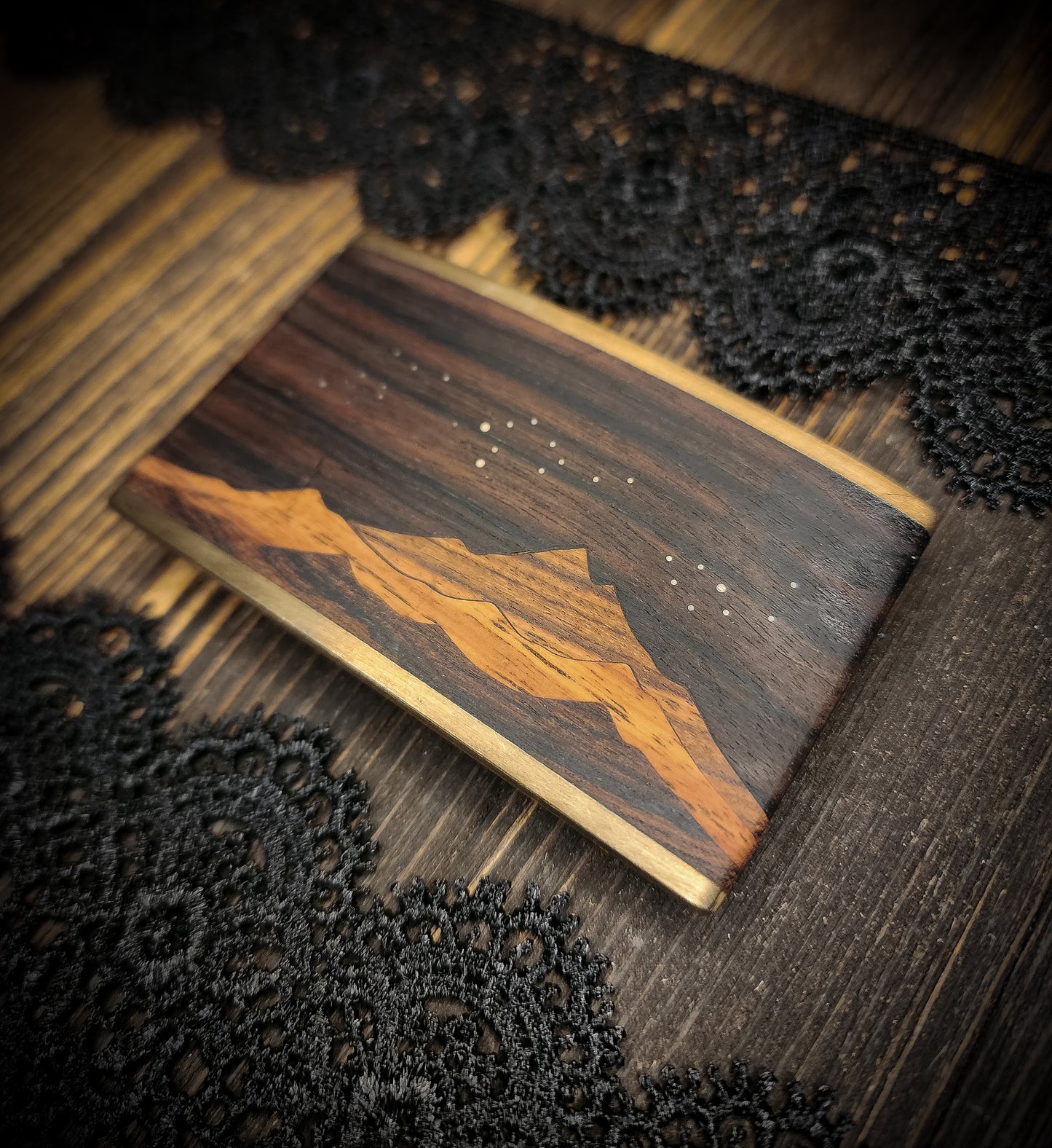Vintage Wood and Brass Belt Buckle