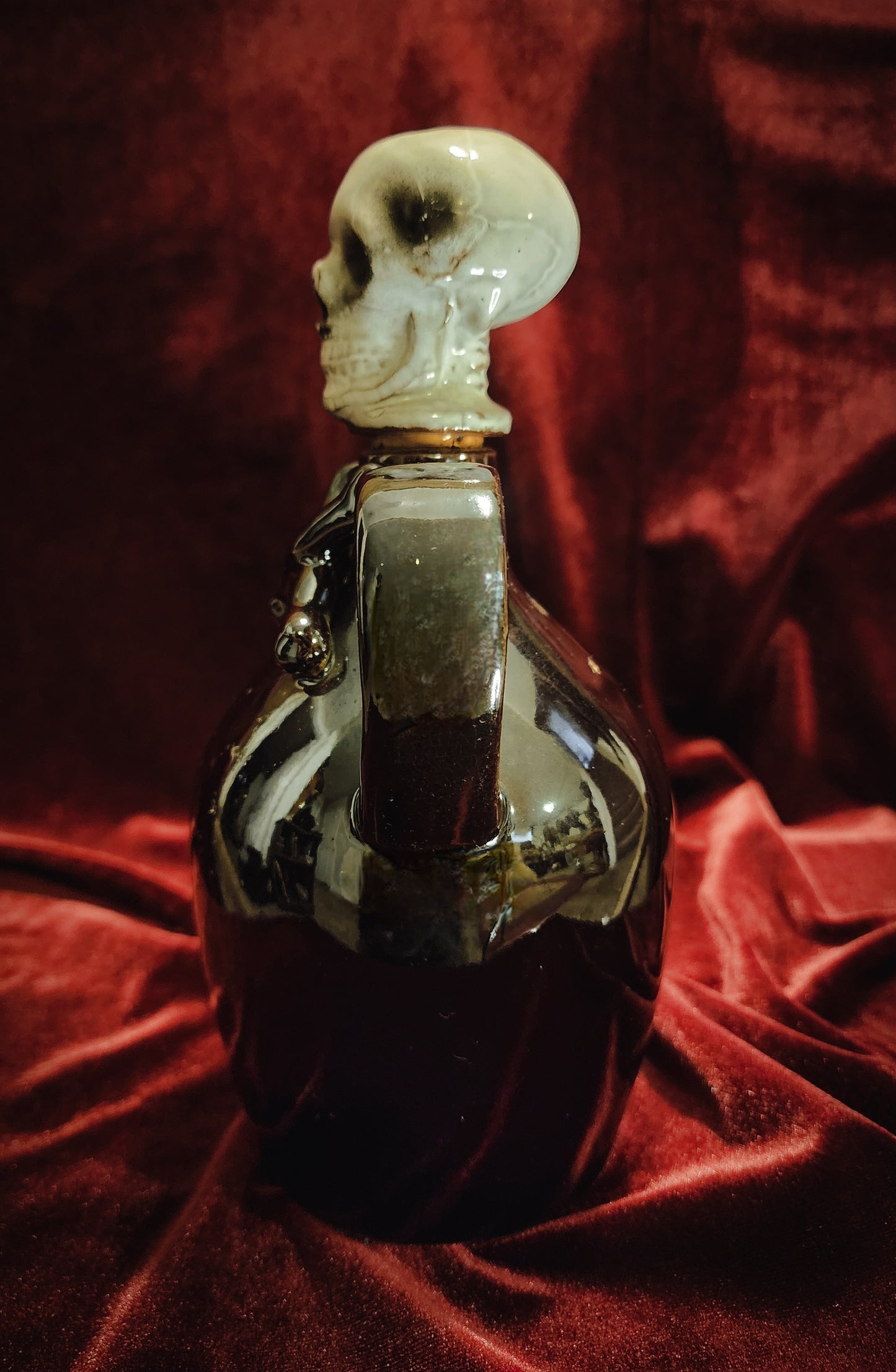 Vintage Skull & Crossbones Decanter Bottle