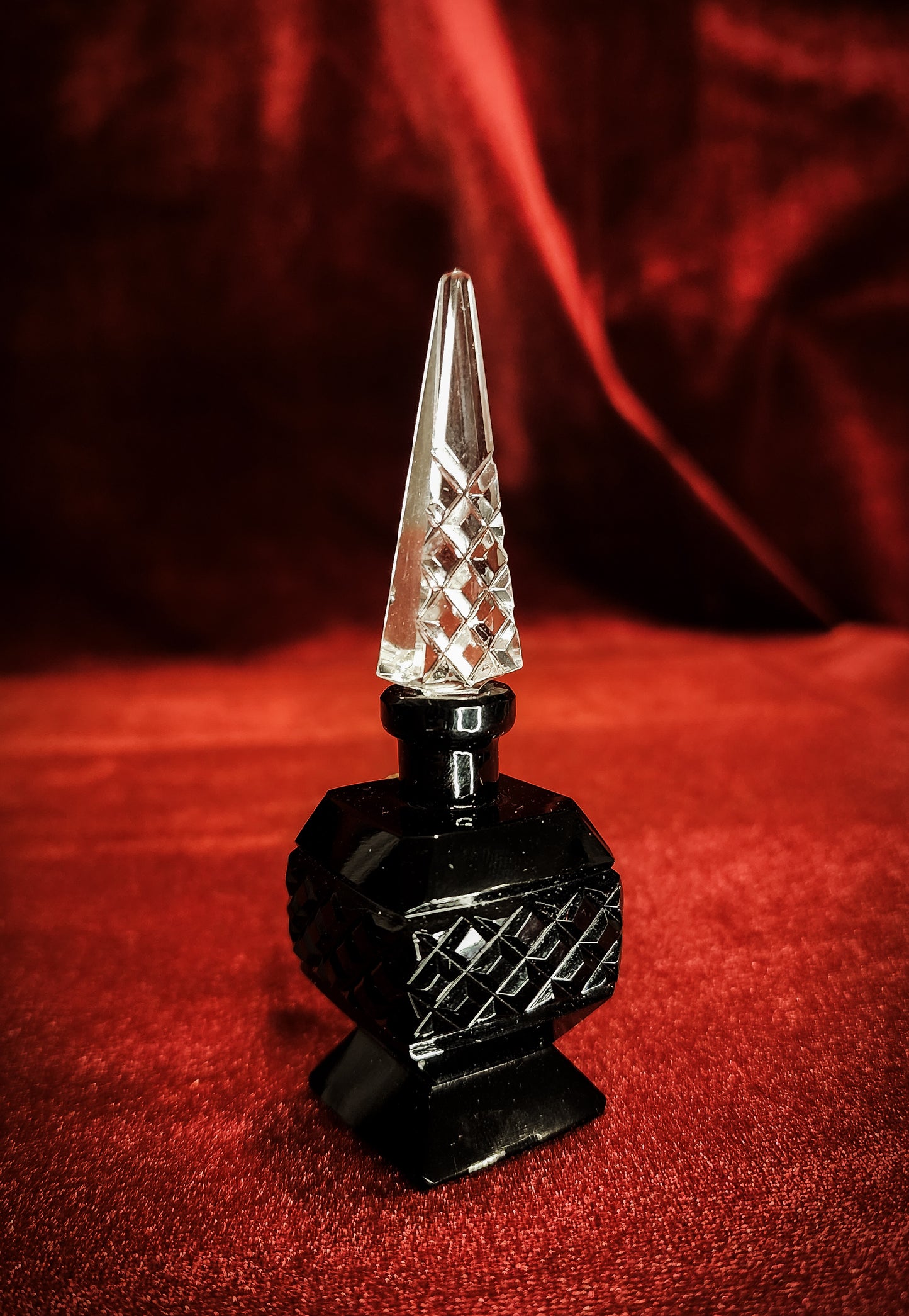 Black Glass Perfume Bottle