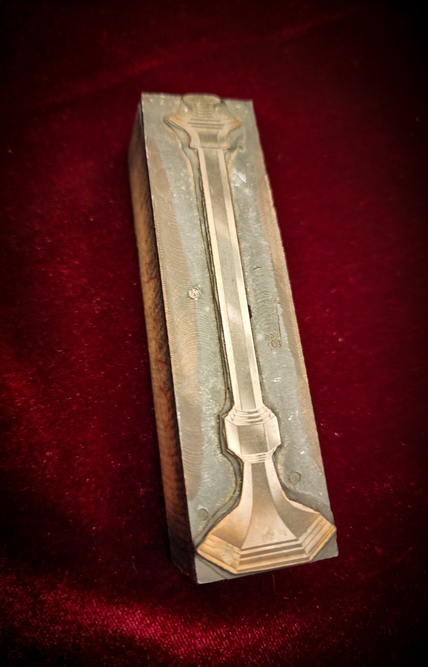 Antique, Candlestick Letterpress/Printing Block