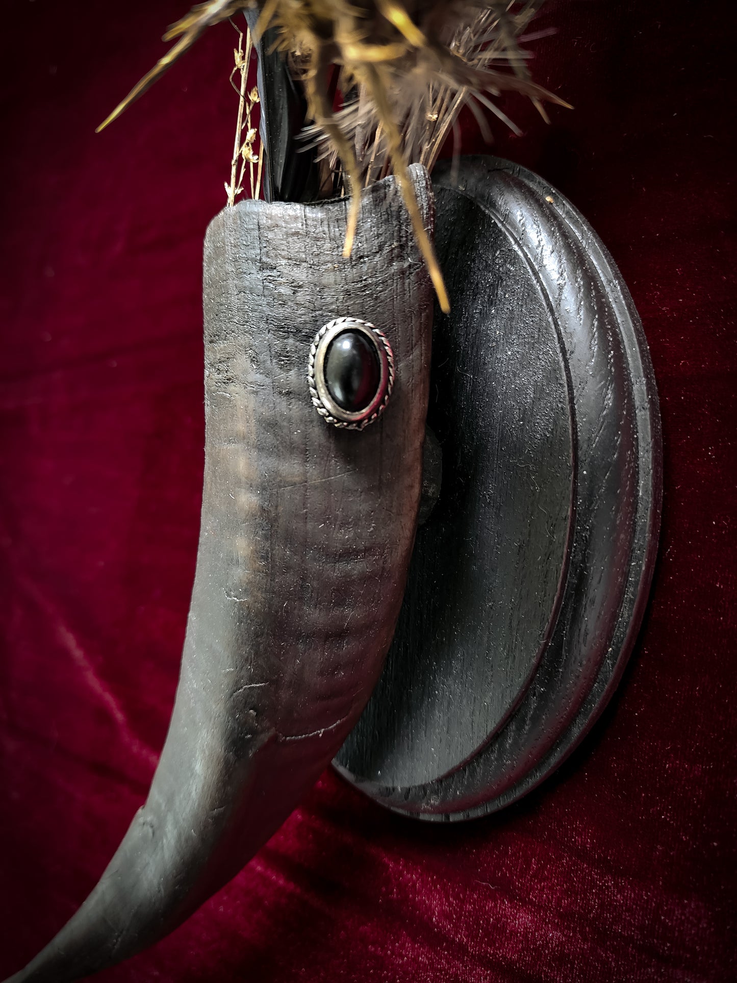 Goat Horn Floral Plaques
