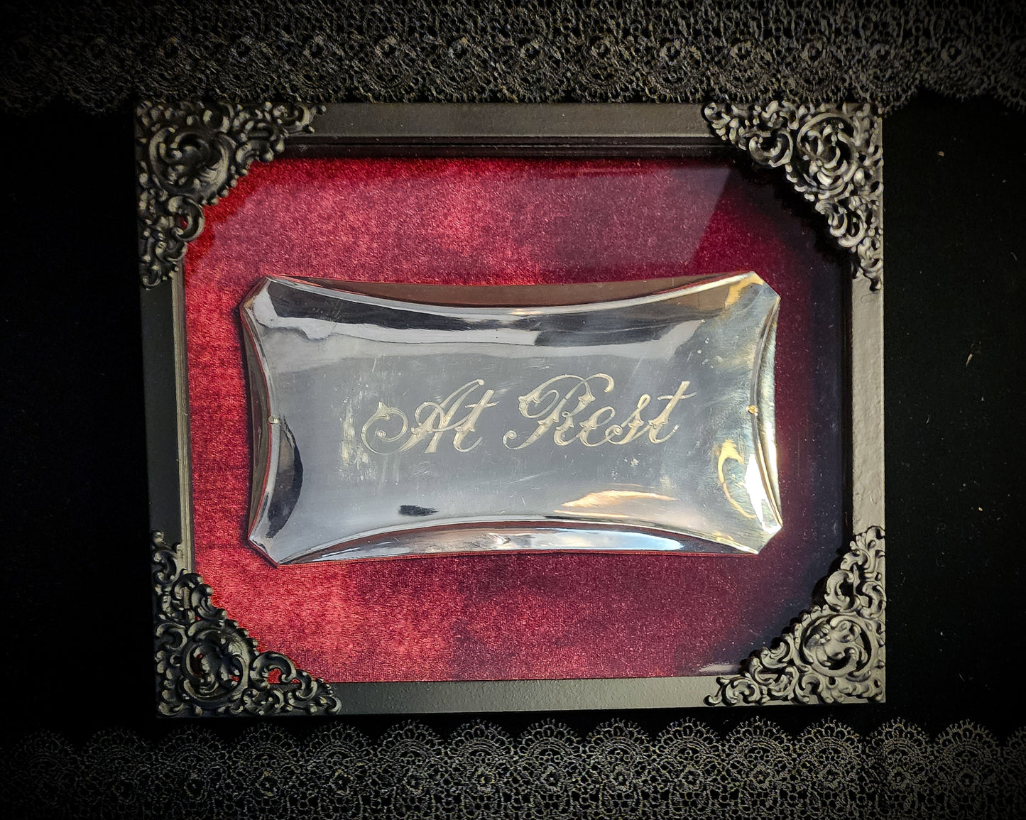 Framed, Antique Casket/Coffin Plaque
