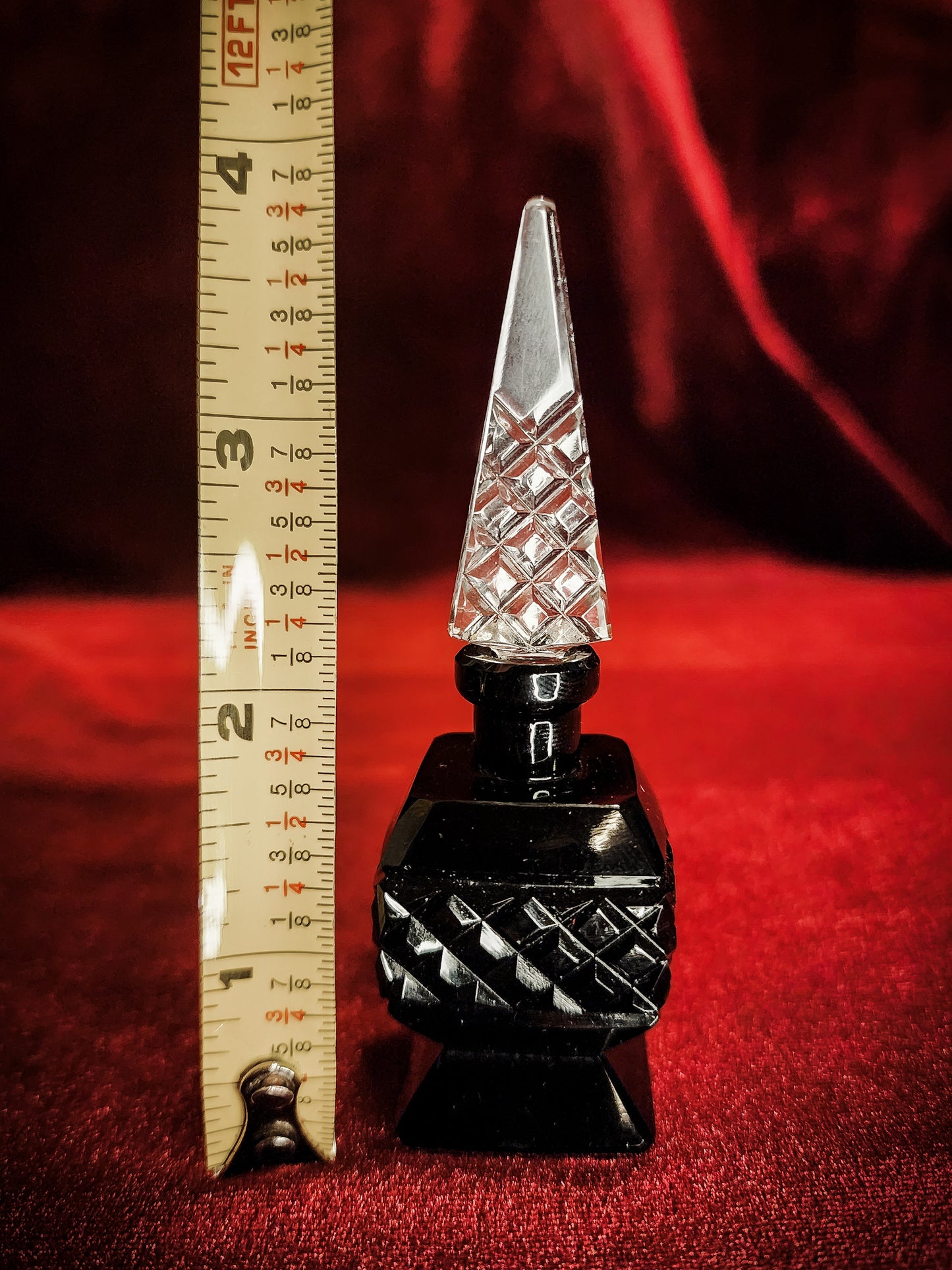 Black Glass Perfume Bottle