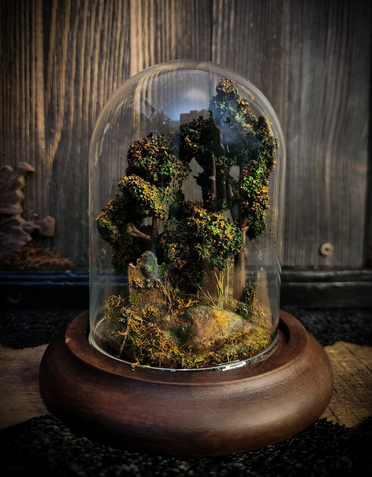 Miniature Cemetery Glass Dome Display