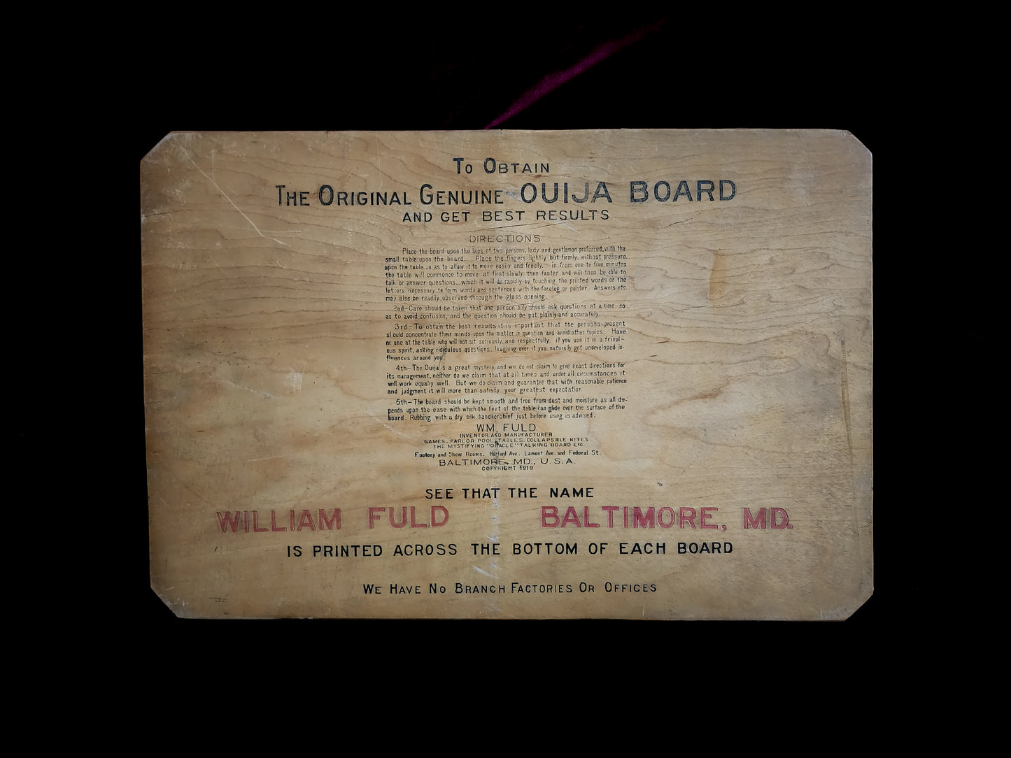 Antique 1910's-1920's Ouija Board