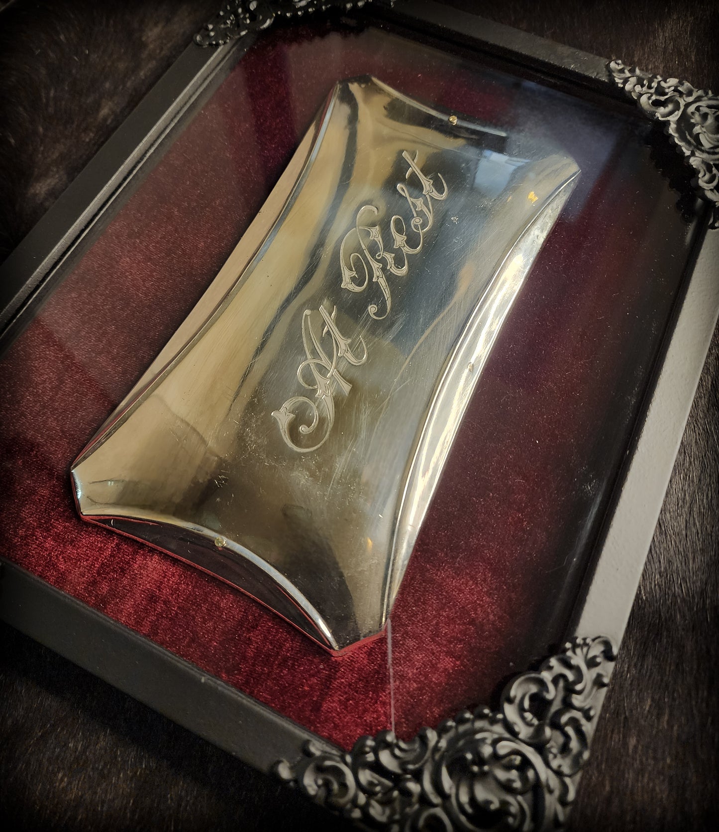 Framed, Antique Casket/Coffin Plaque