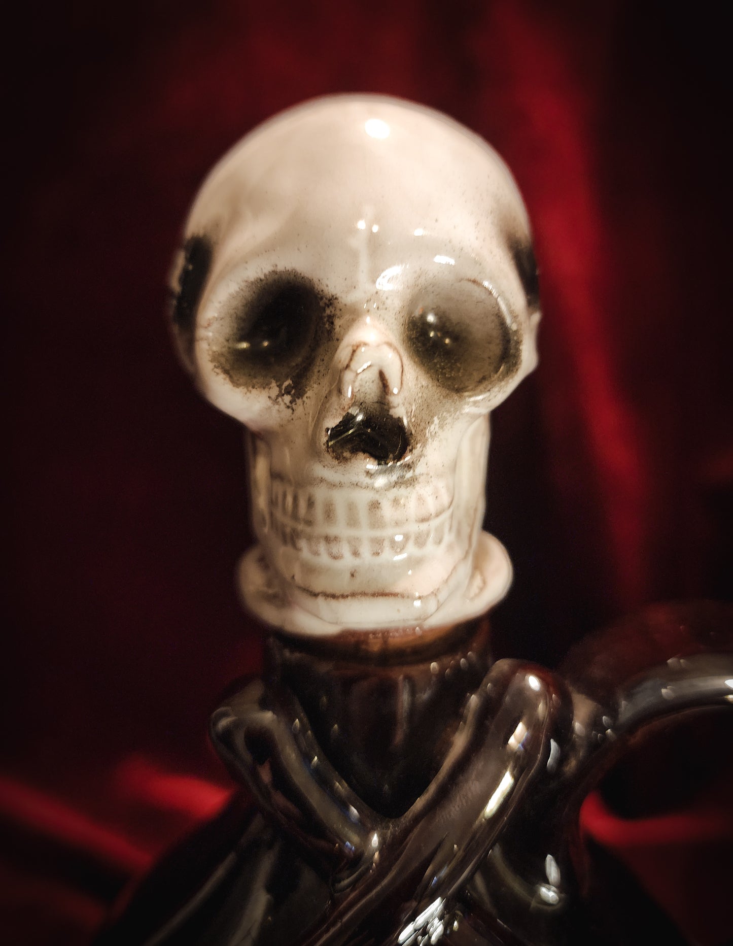 Vintage Skull & Crossbones Decanter Bottle