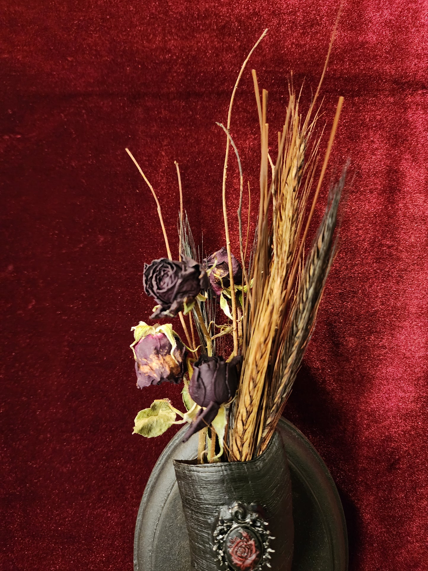 Authentic Goat Horn Floral Plaques