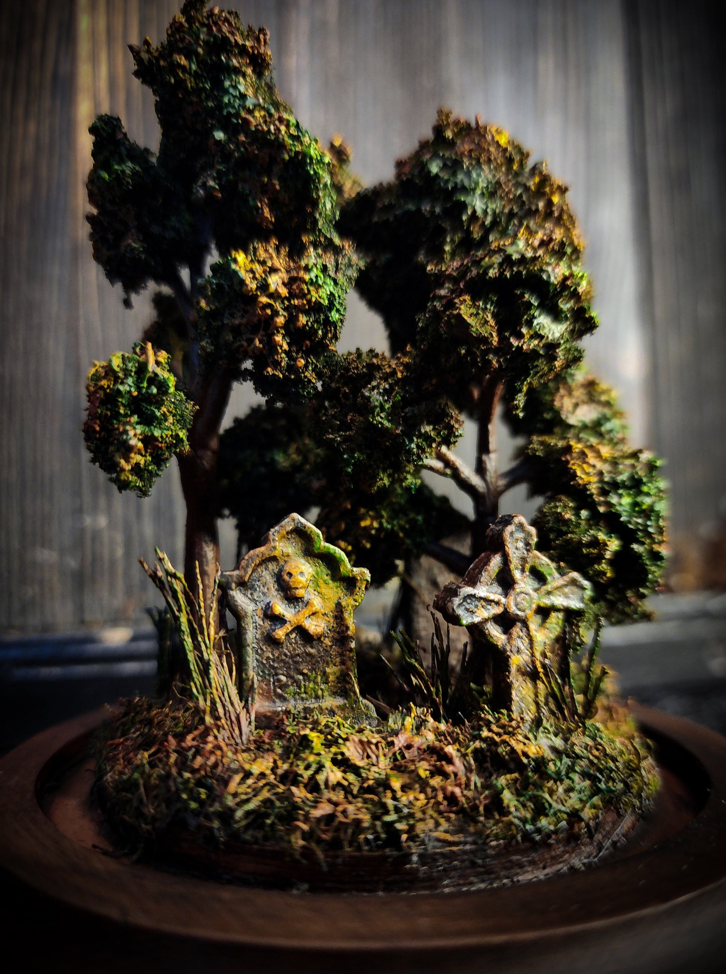 Miniature Cemetery Glass Dome Display