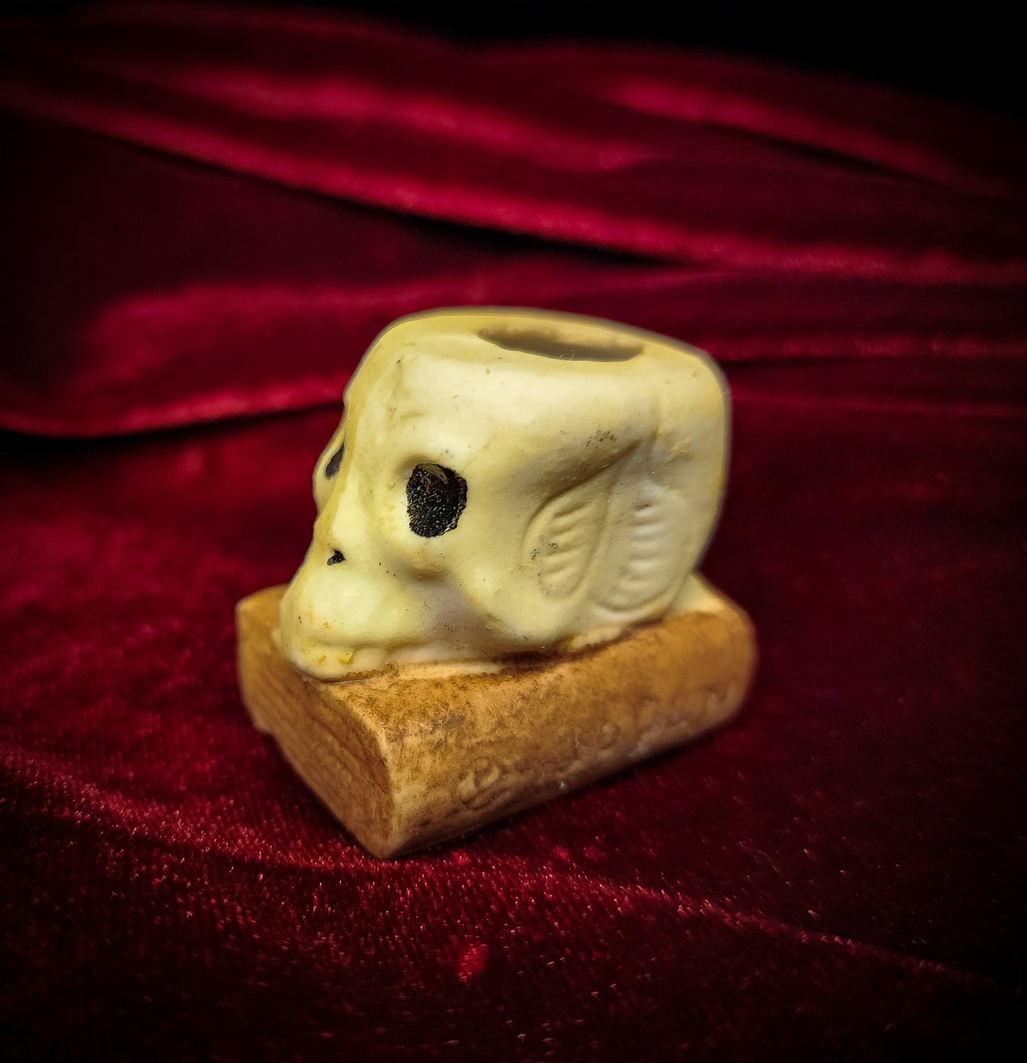 Vintage Memento Mori Matchstick/Toothpick Holder