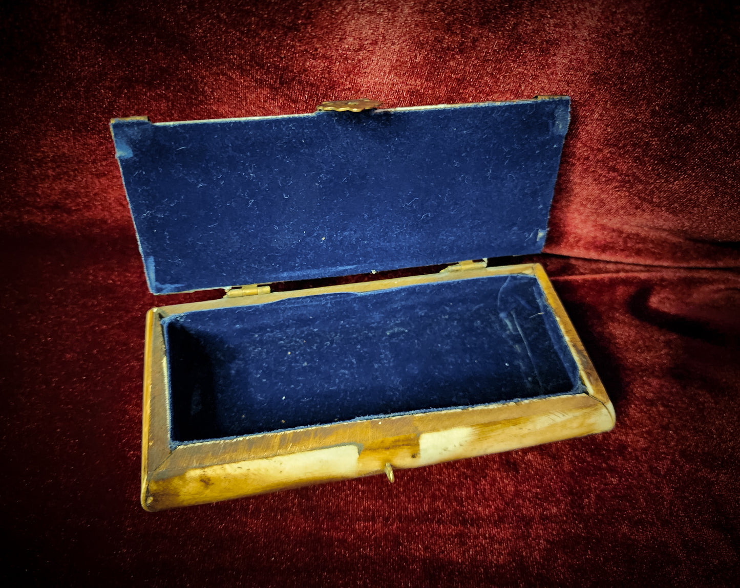 Vintage Bone and Brass Trinket Box